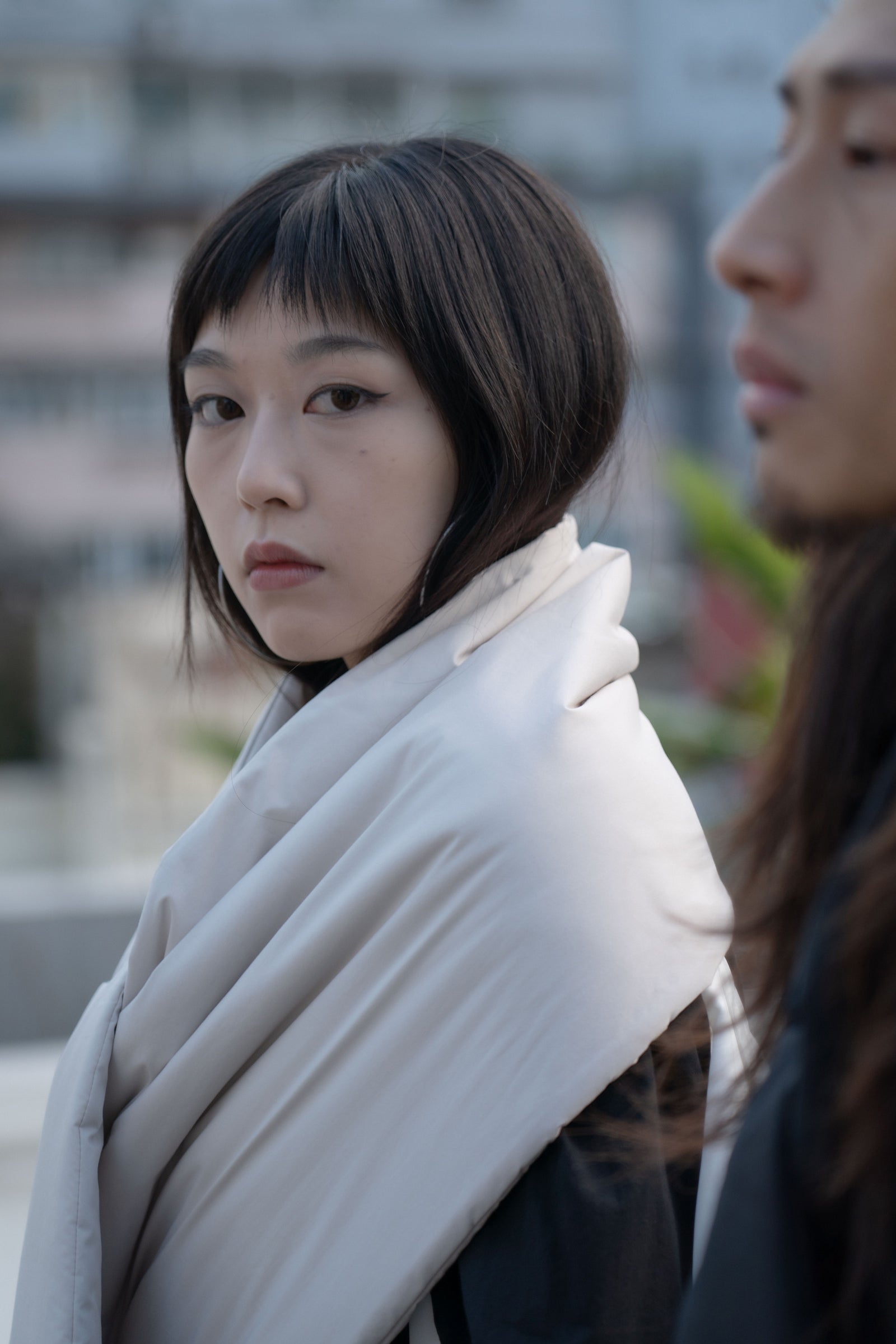 The Quilted Scarf - Beige