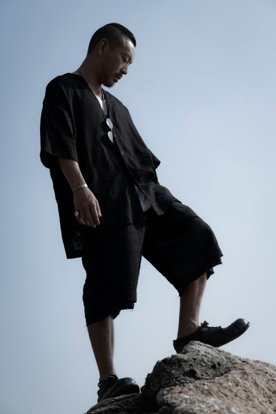 " The Talented Mr. " Linen Shorts - Black