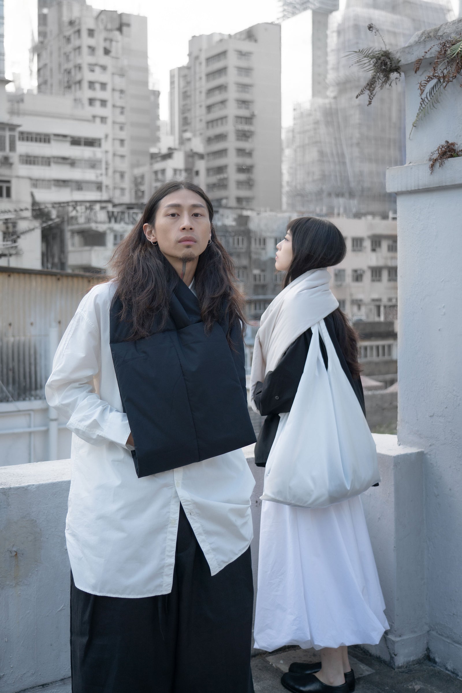 The Quilted Scarf - Black