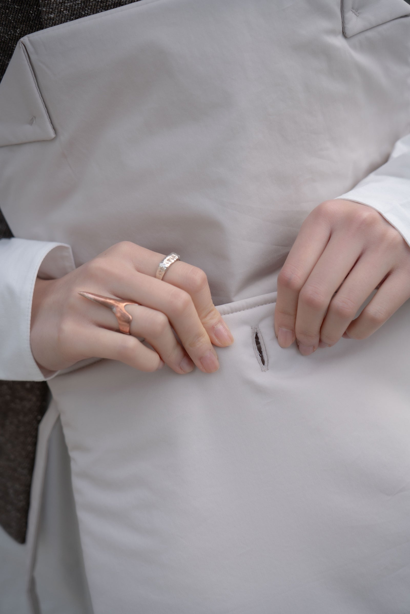 The Padded Pouch Bag- Beige