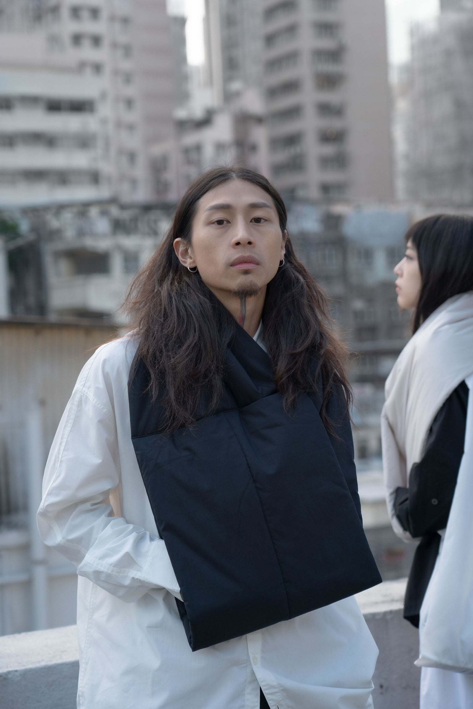 The Quilted Scarf - Black