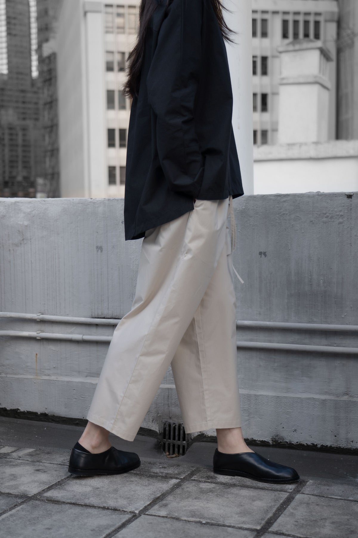 The Easy Drawstring Pants - Beige