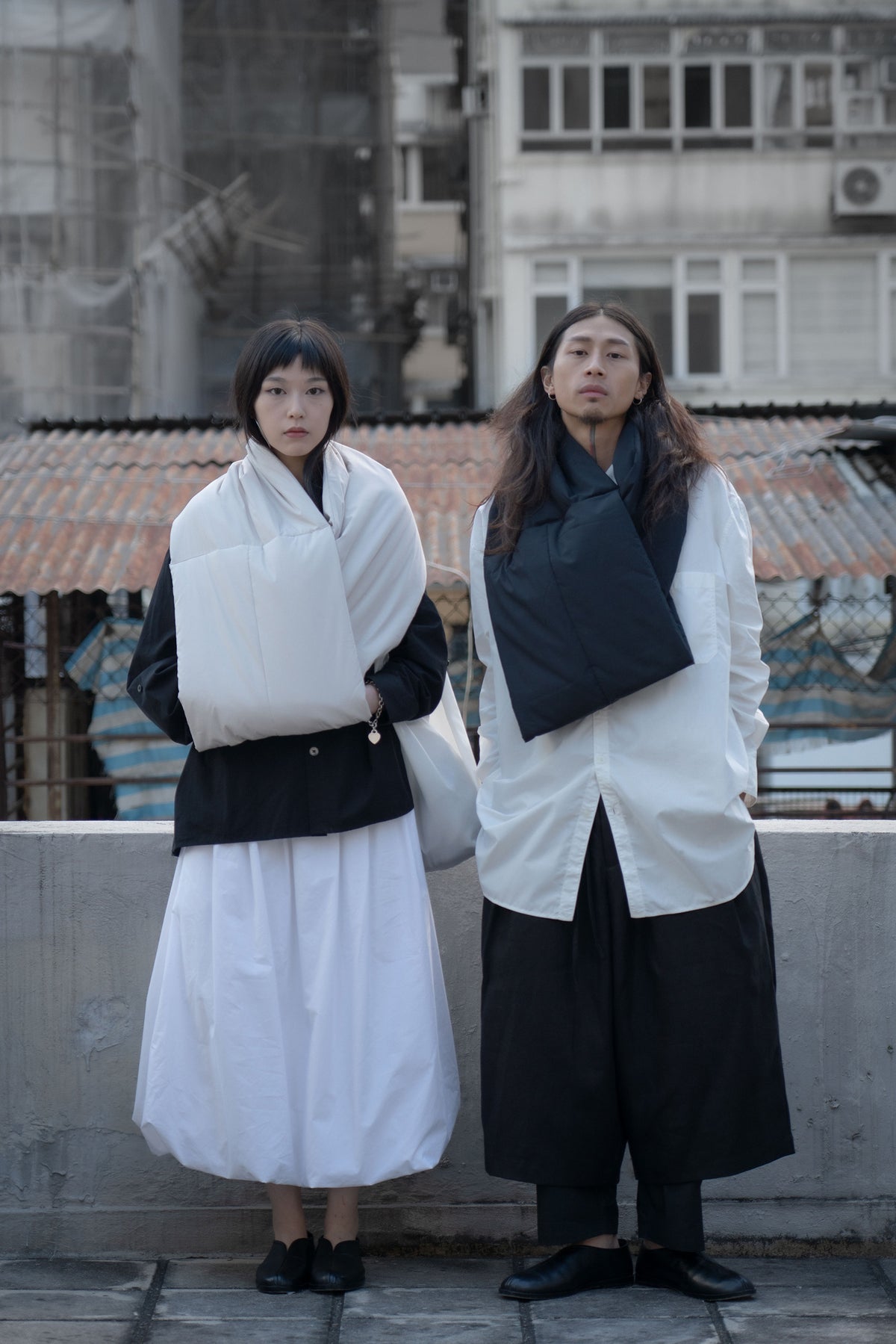 The Quilted Scarf - Black