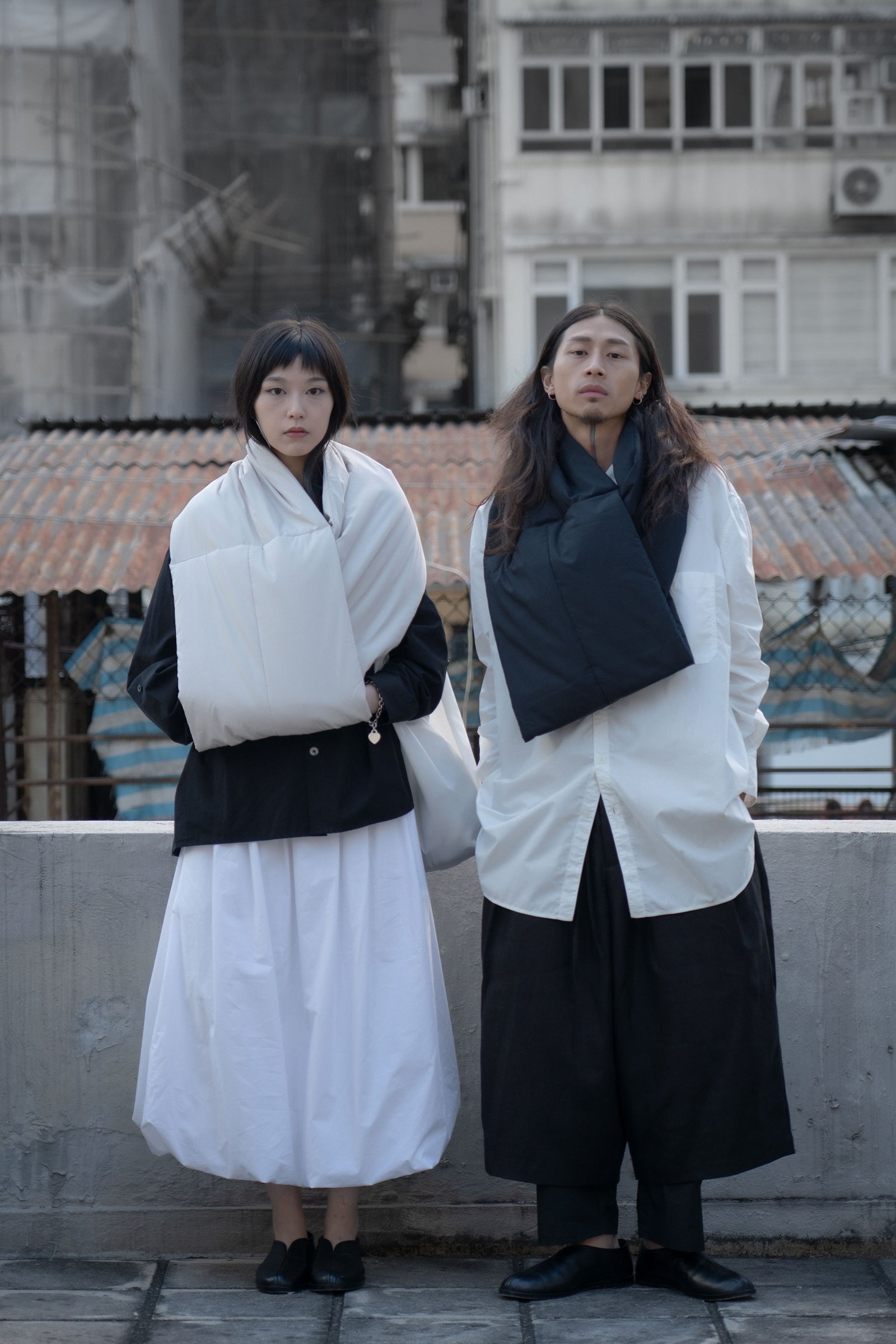 The Quilted Scarf - Black