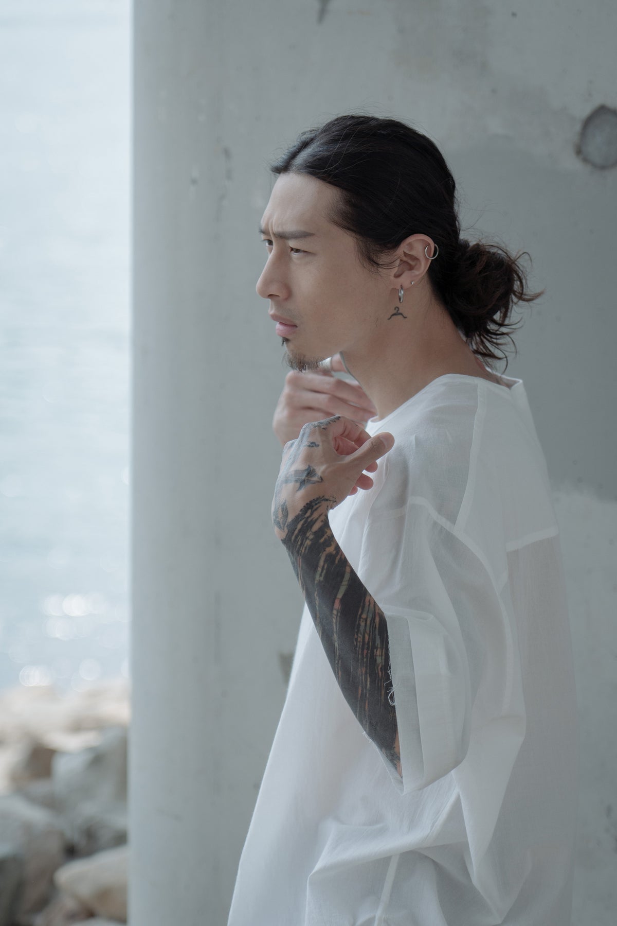 The Frayed Layer Top - White