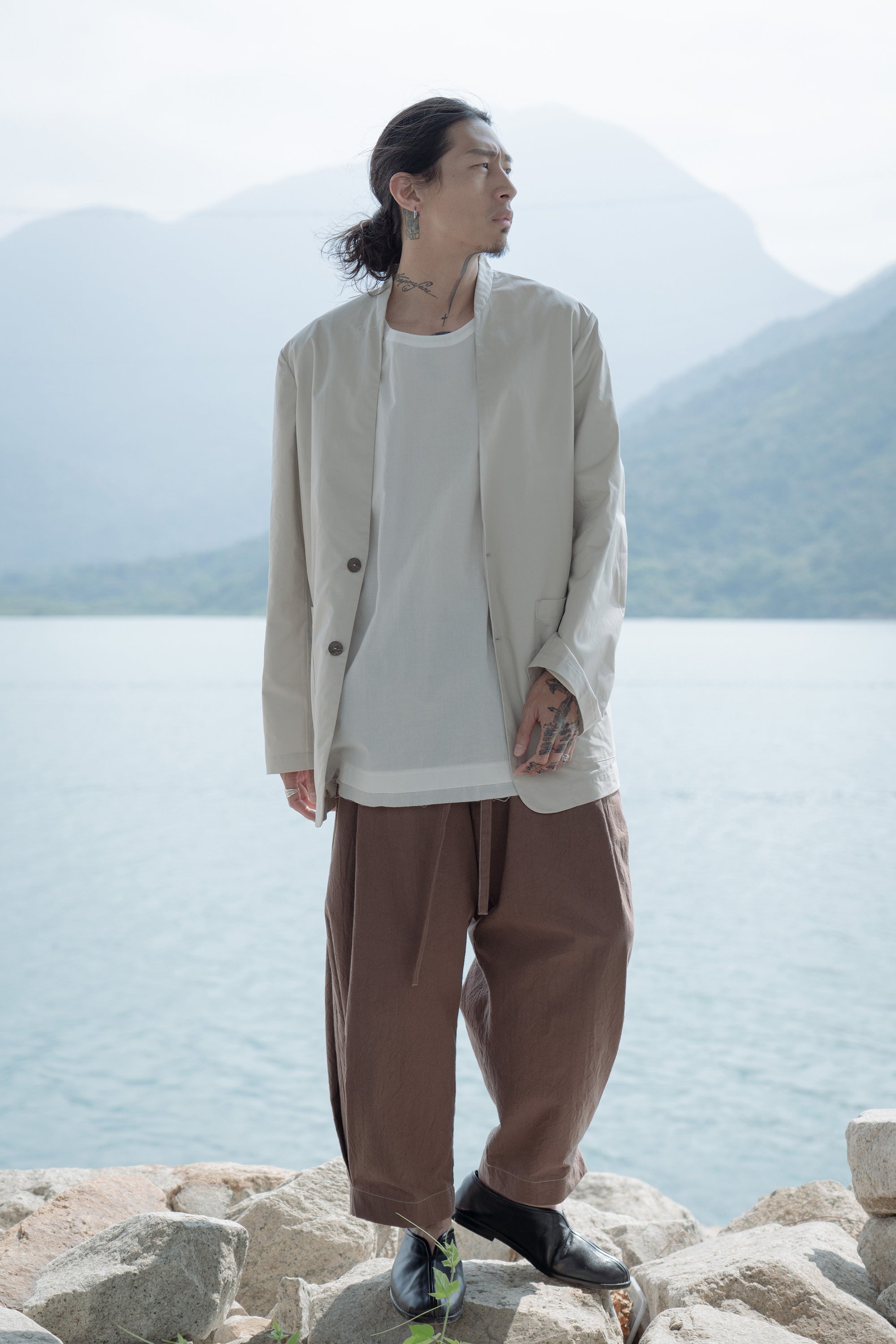 The Safari Jacket - Lime Stone