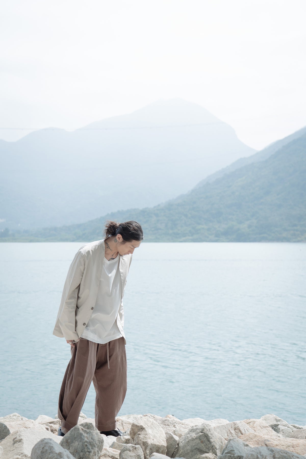 The Safari Jacket - Lime Stone