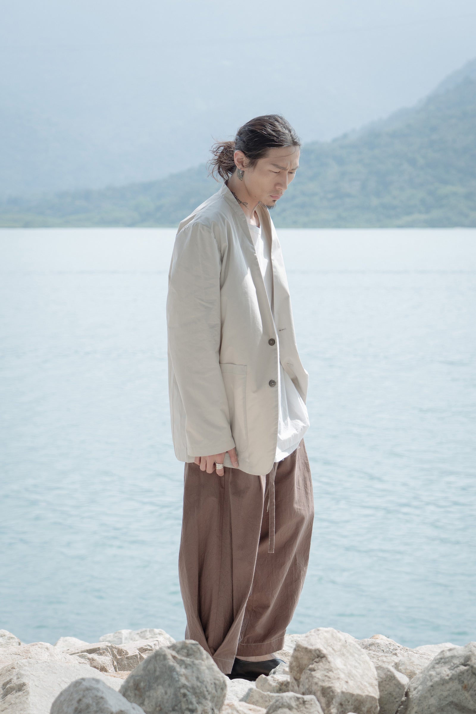 The Safari Jacket - Lime Stone