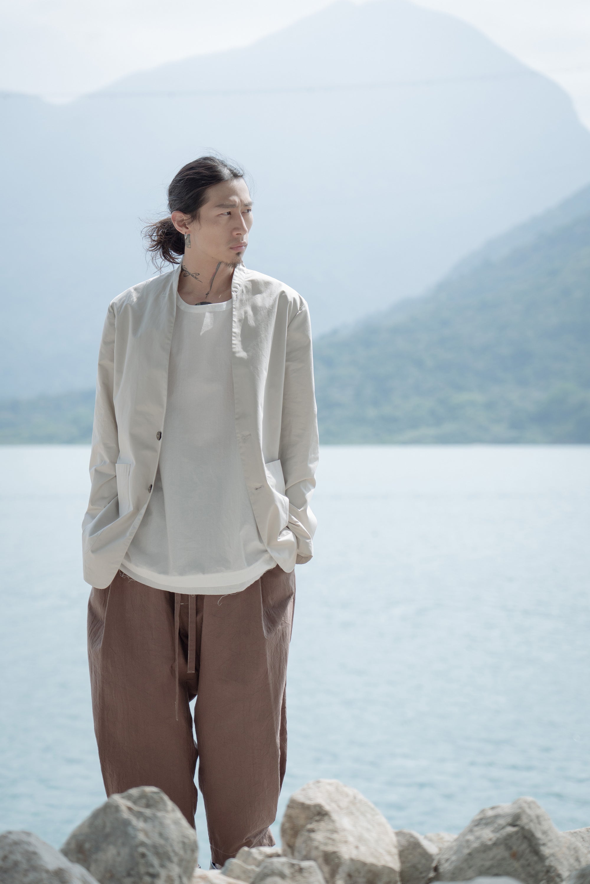 The Safari Jacket - Lime Stone