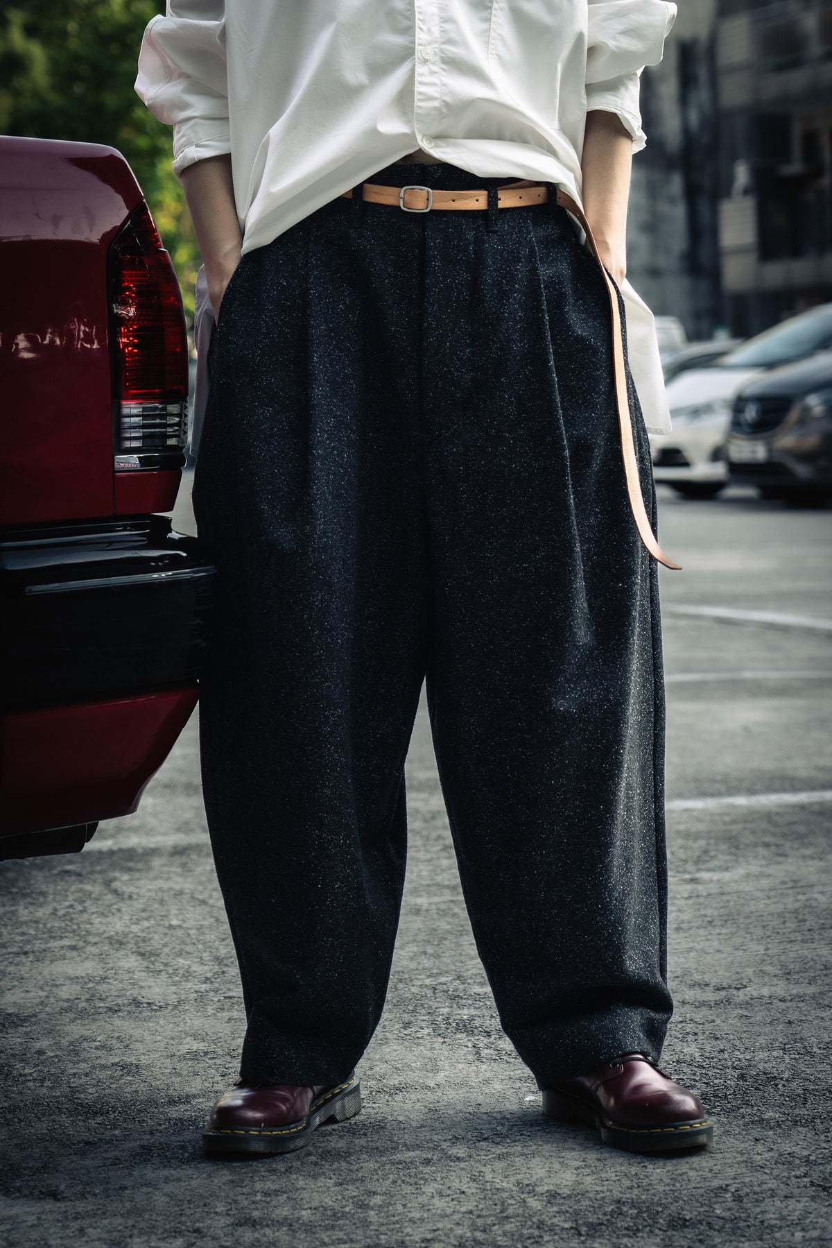 The Long Leather Belt - Natural