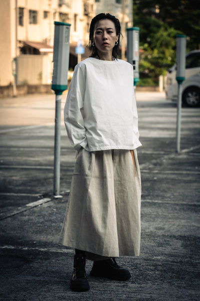 The L/S Dolman Sleeve Top - White