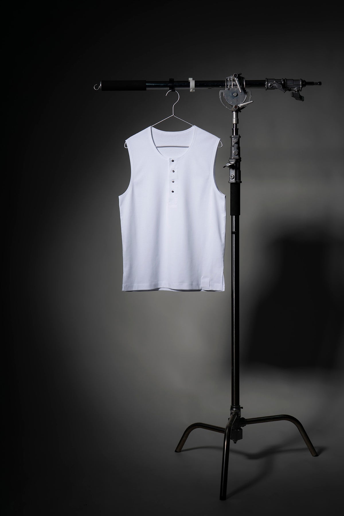 The Henley Vest Top - White