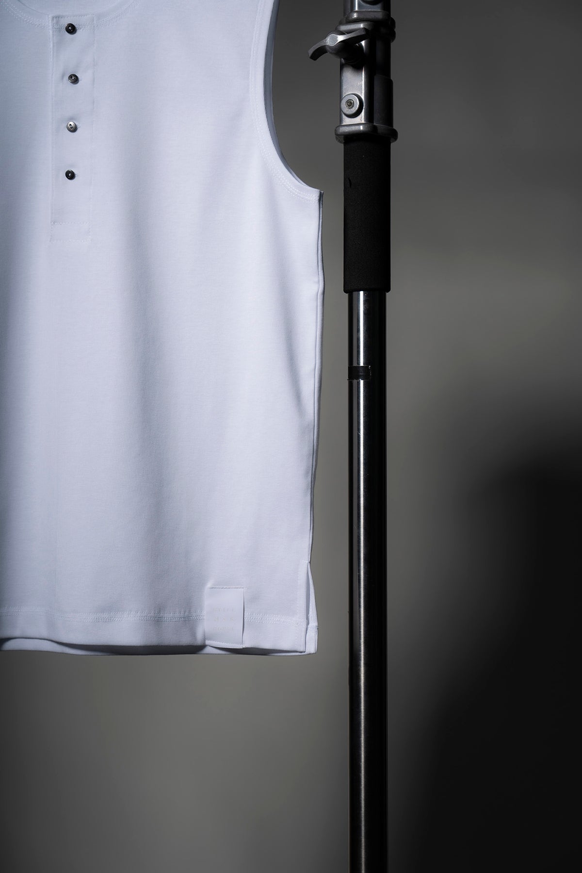 The Henley Vest Top - White