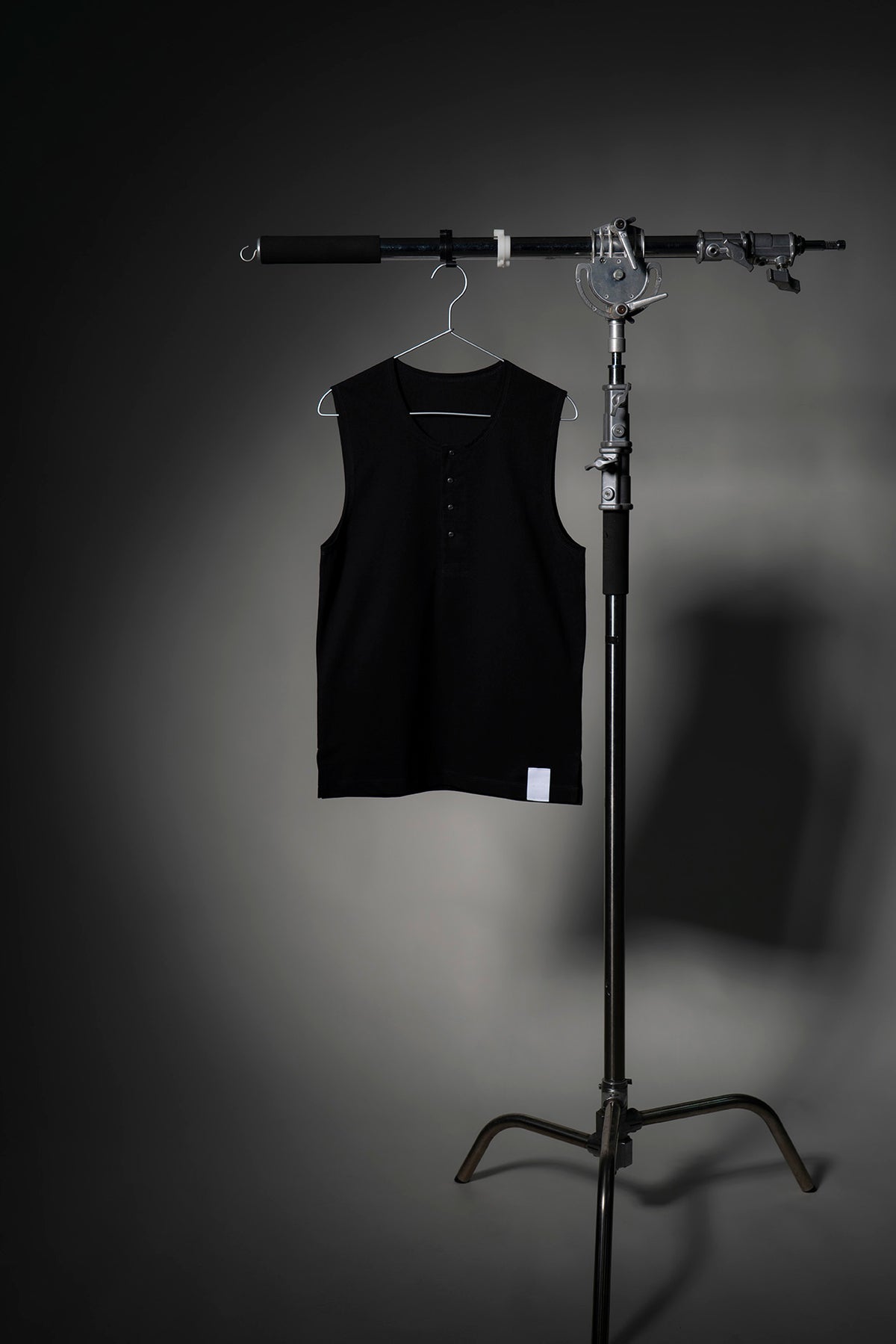 The Henley Vest Top - Black