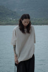 The Frayed Layer Top - Beige