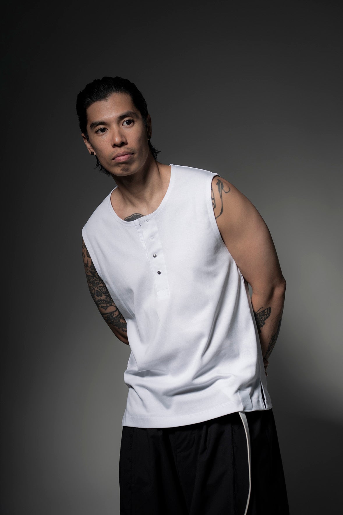 The Henley Vest Top , Set of 2