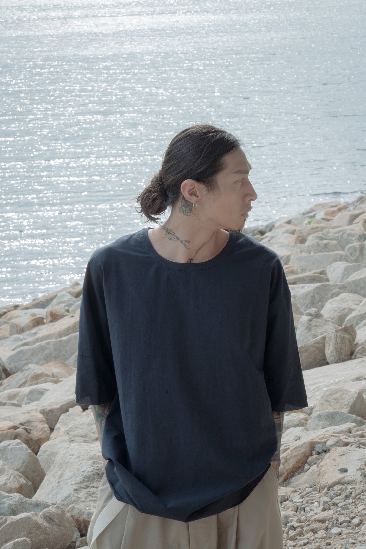 The Frayed Layer Top - Ink