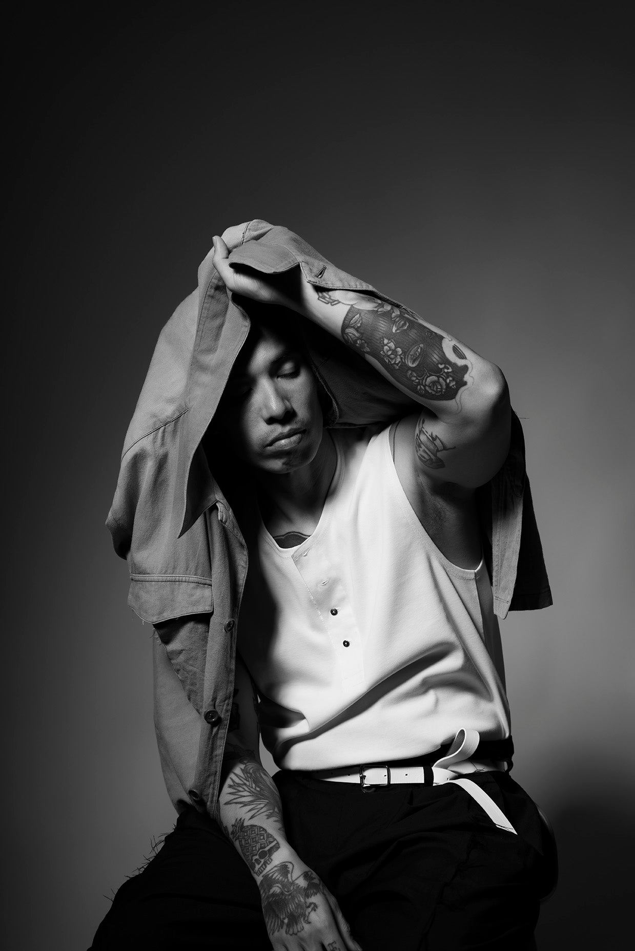 The Henley Vest Top - White