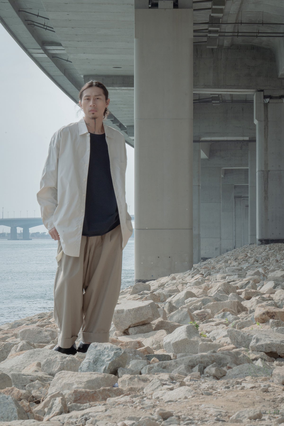 The Frayed Layer Top - Ink