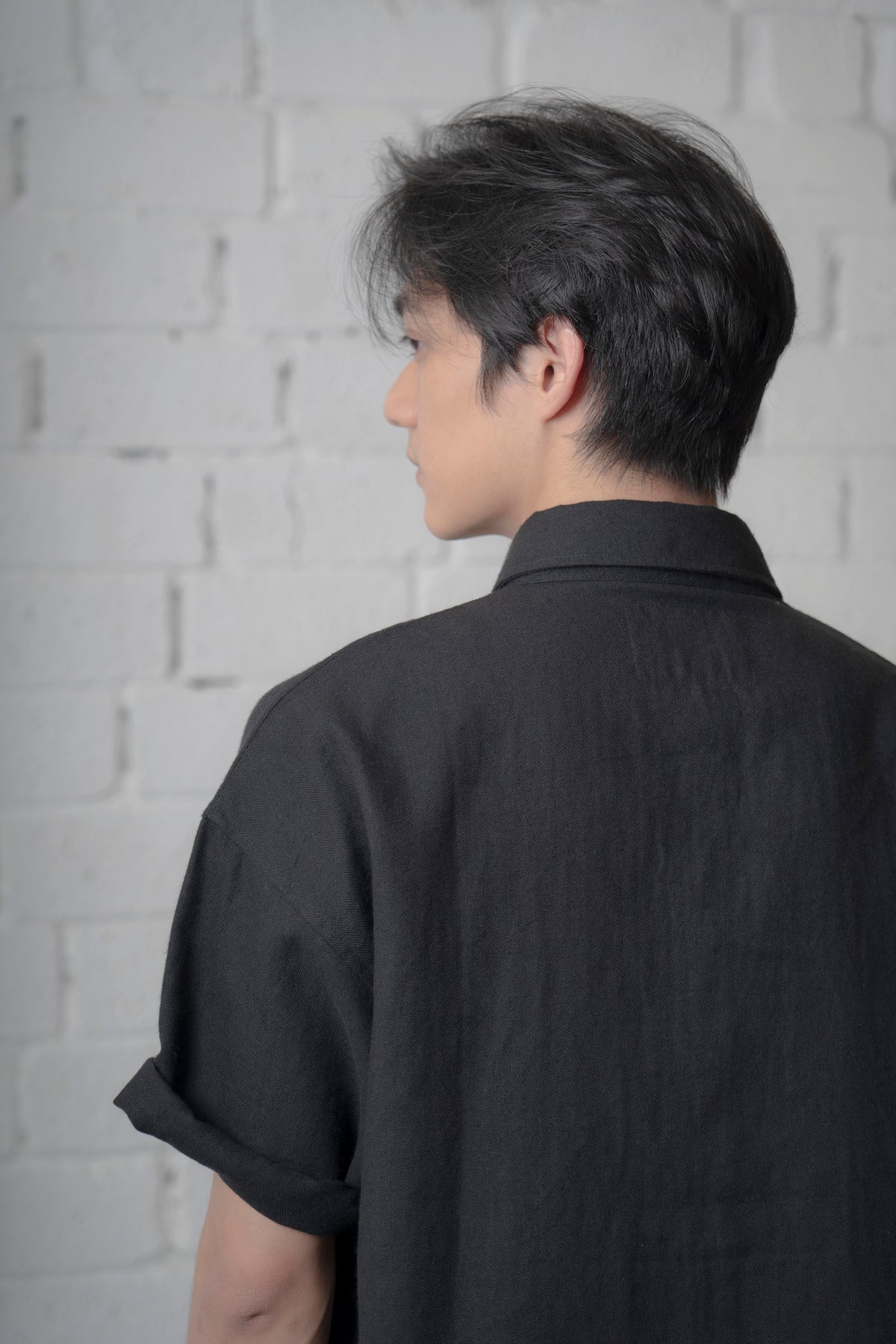 The Linen Capri Shirt - Black