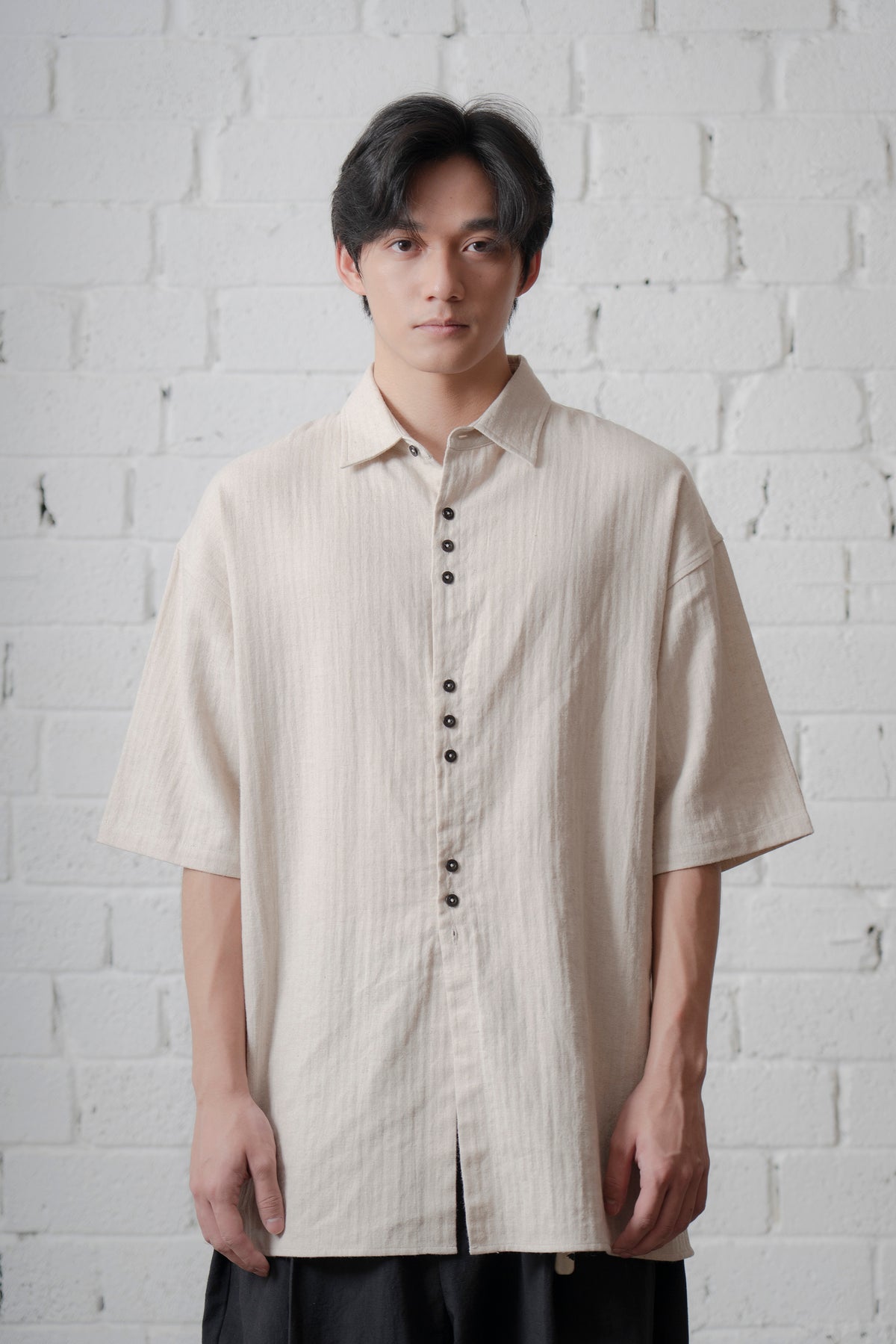 The Linen Capri Shirt - Ecru
