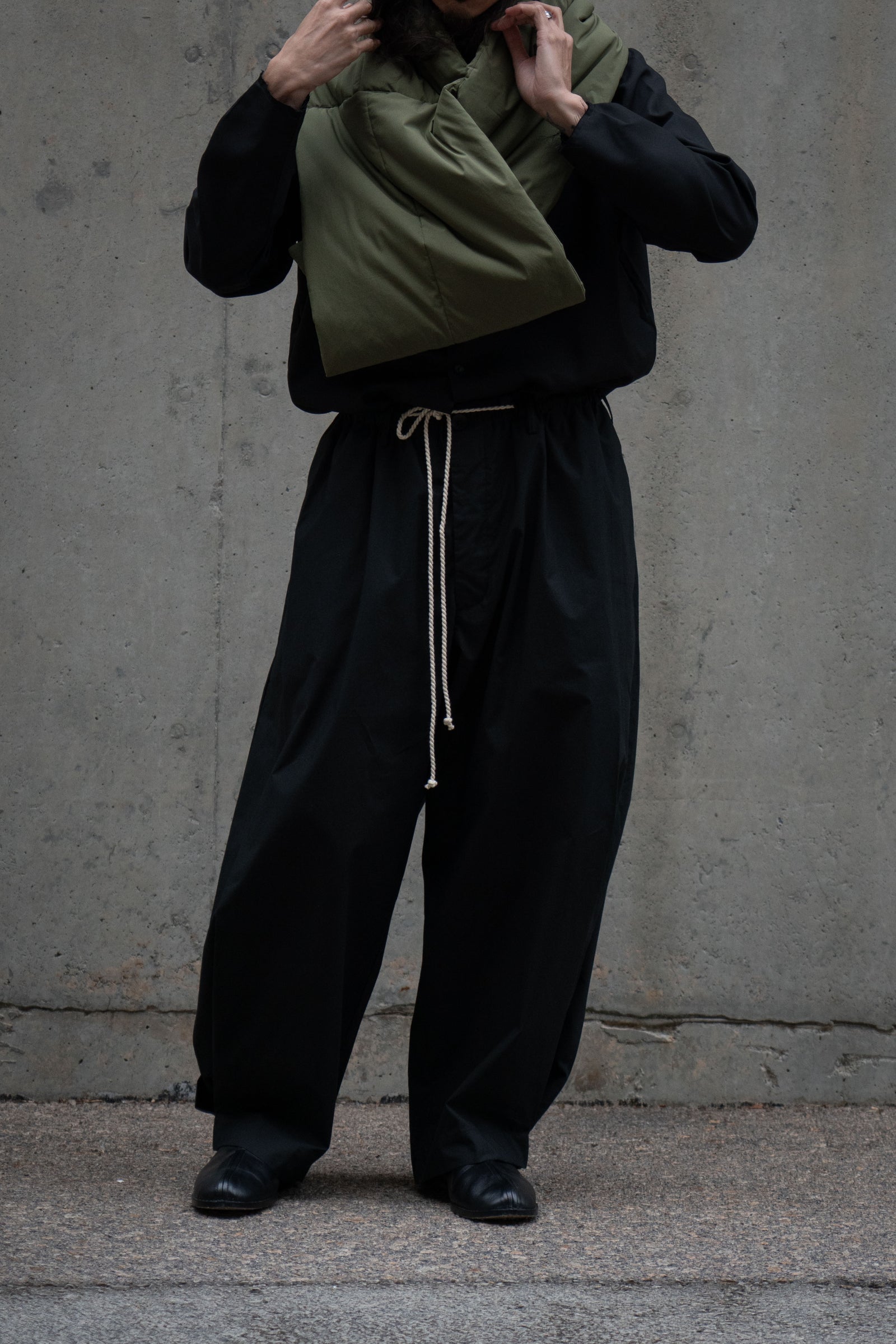 The Quilted Scarf - Military Green