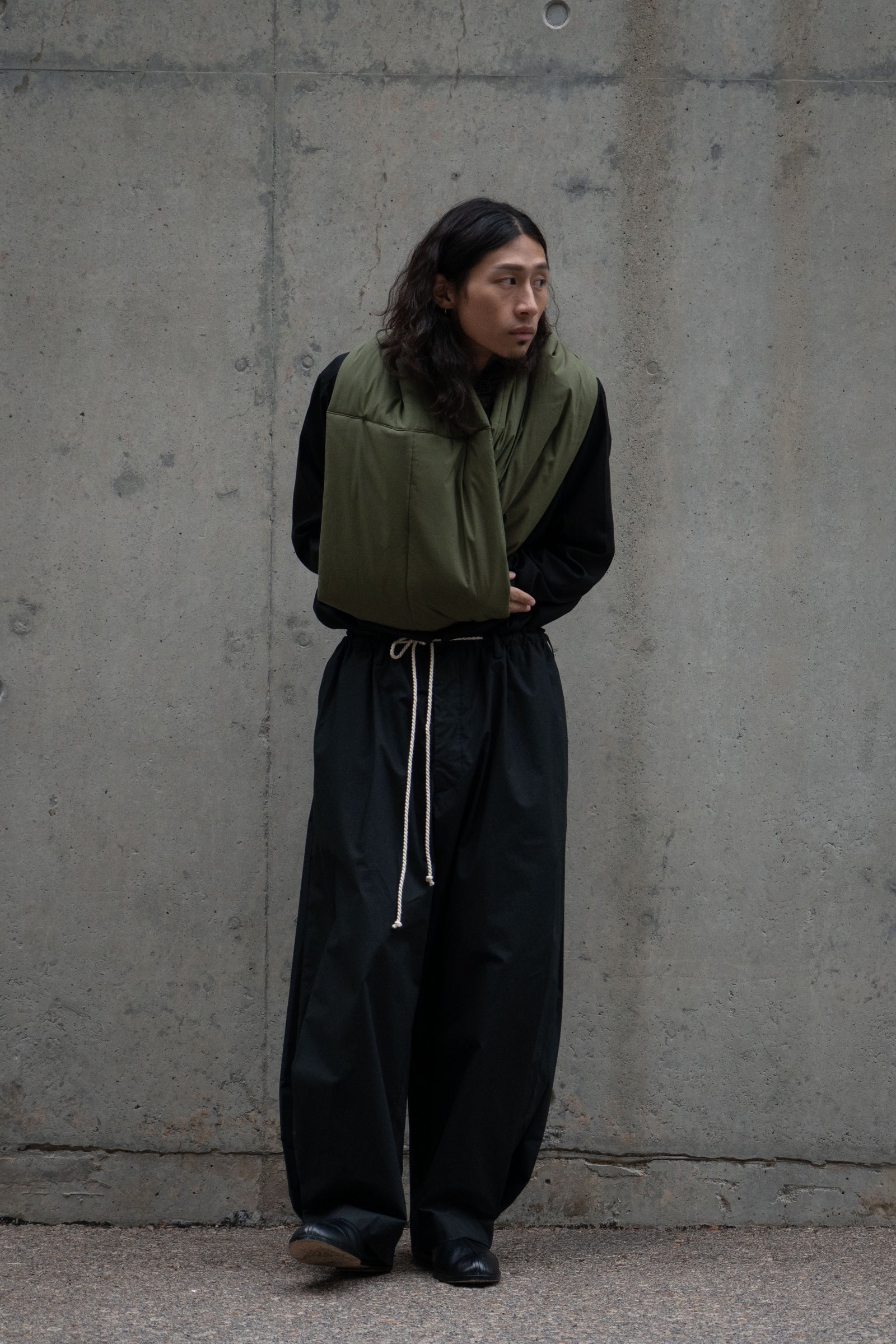 The Quilted Scarf - Military Green