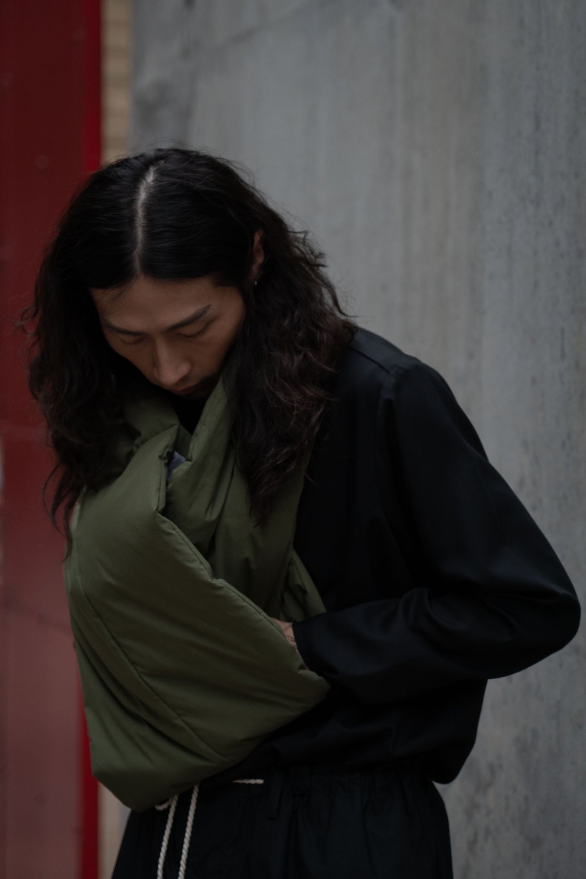 The Quilted Scarf - Military Green