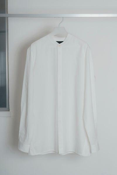 The Mandarin Collar Shirt - White