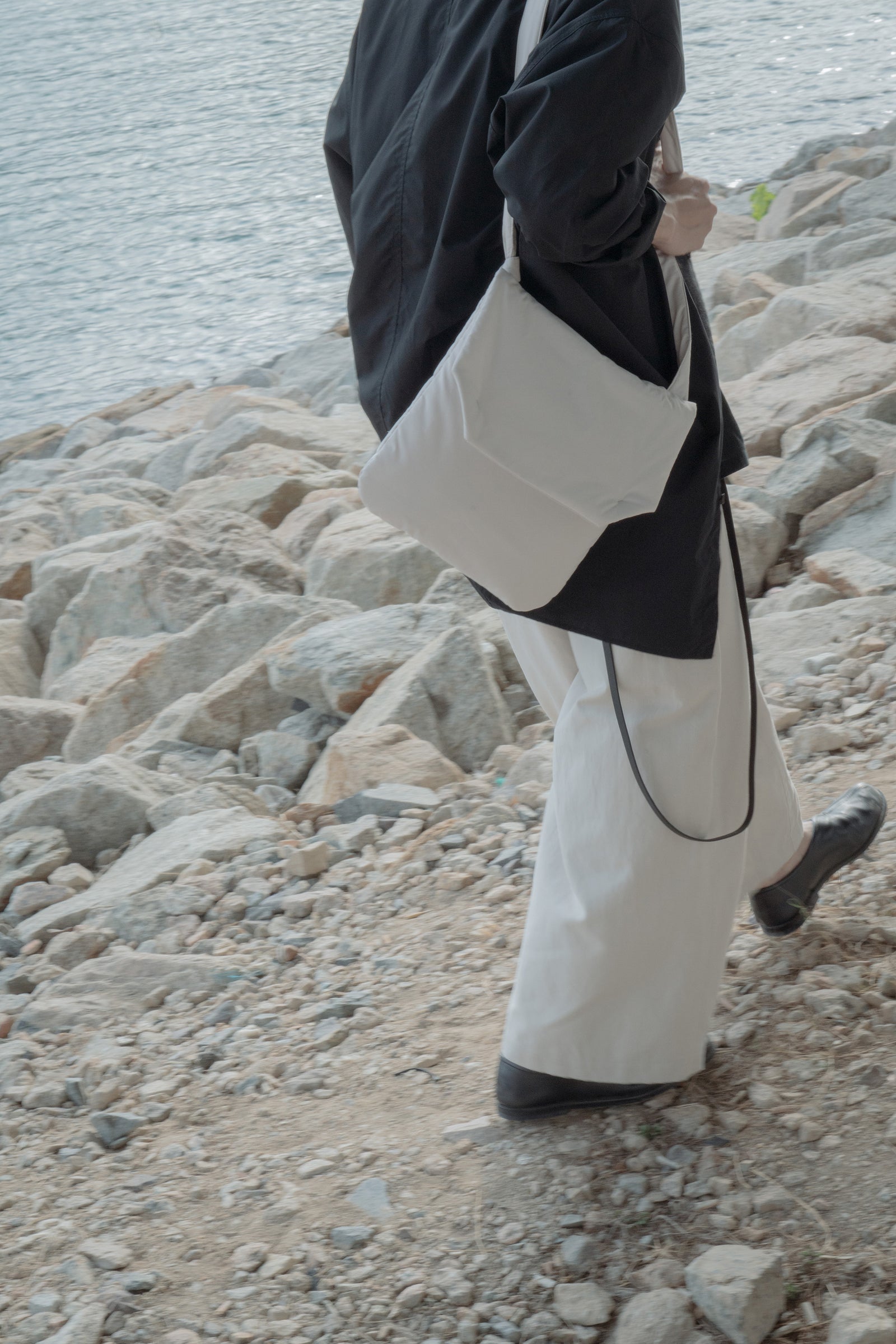 The Padded Pouch Bag- Beige