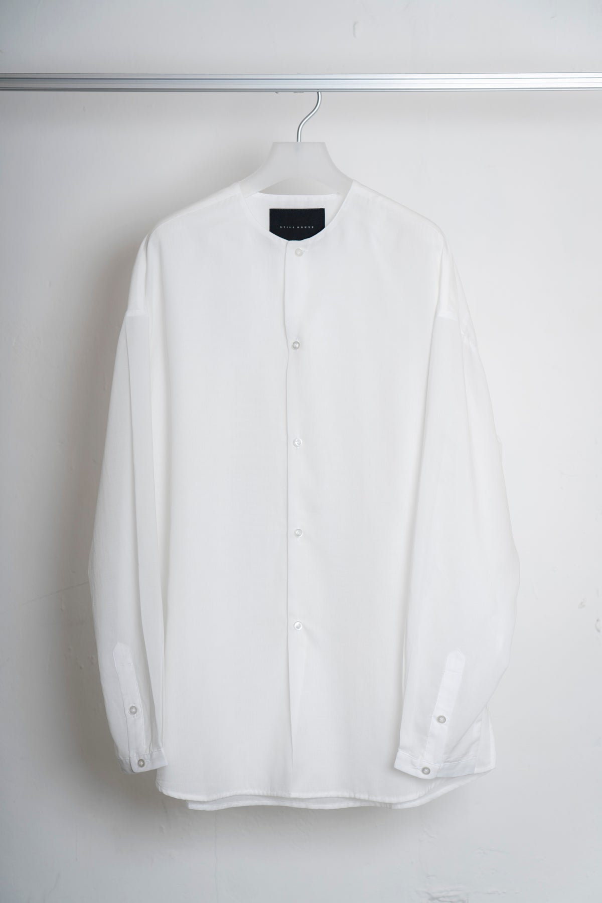 The Collarless Shirt - White