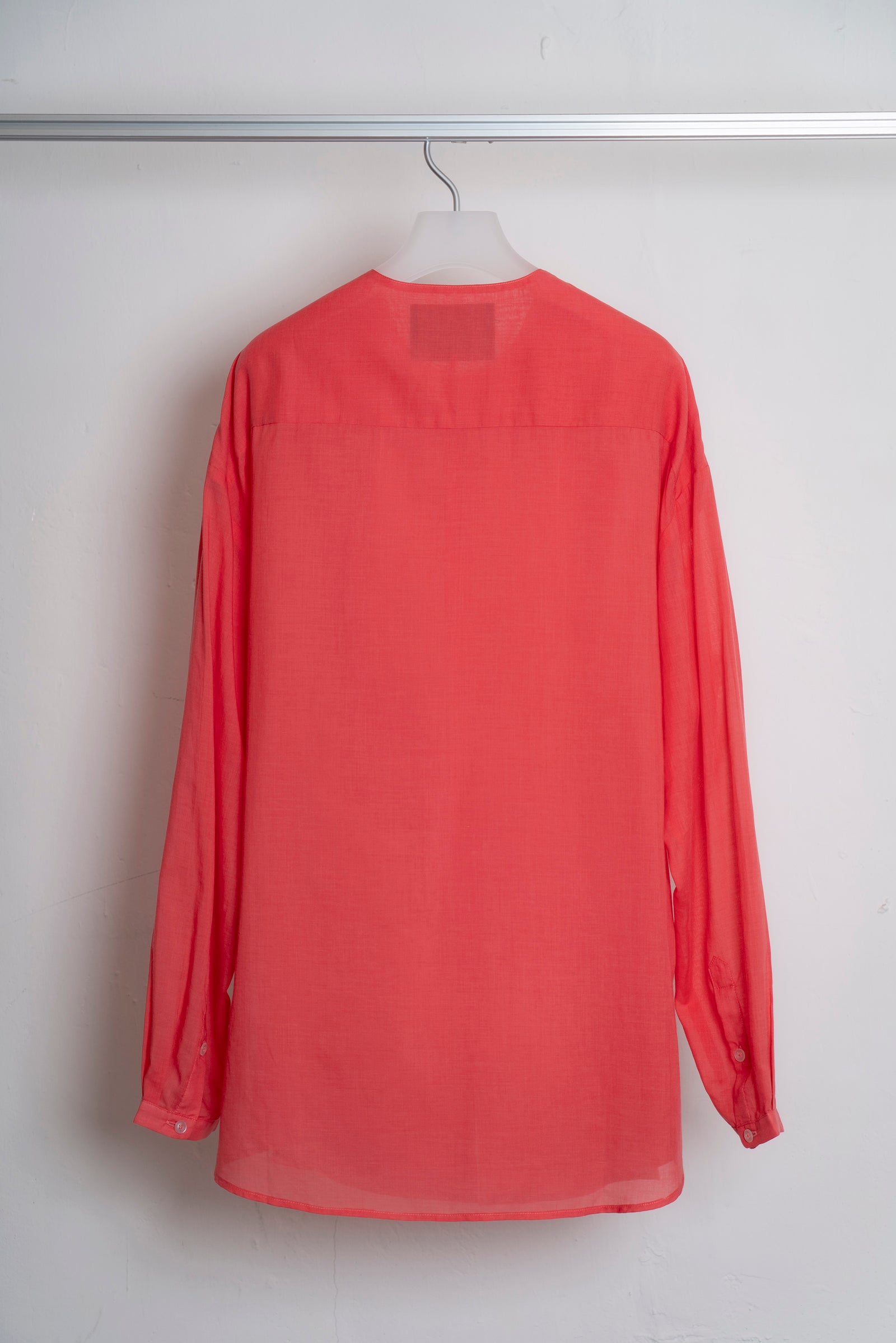 The Collarless Shirt - Coral