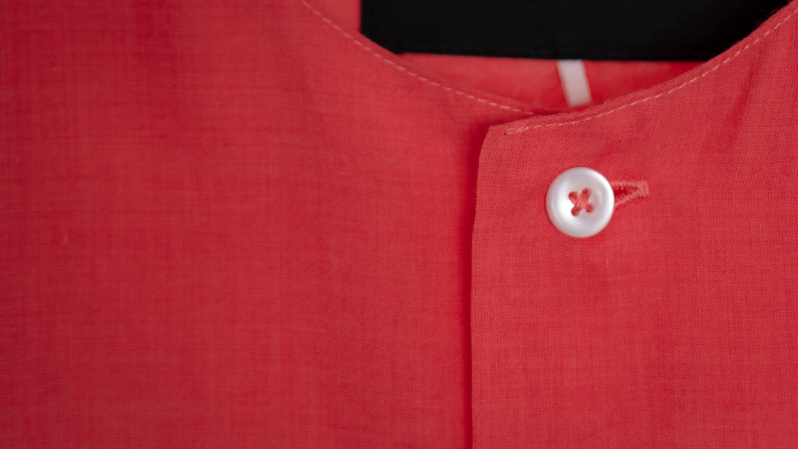 The Collarless Shirt - Coral