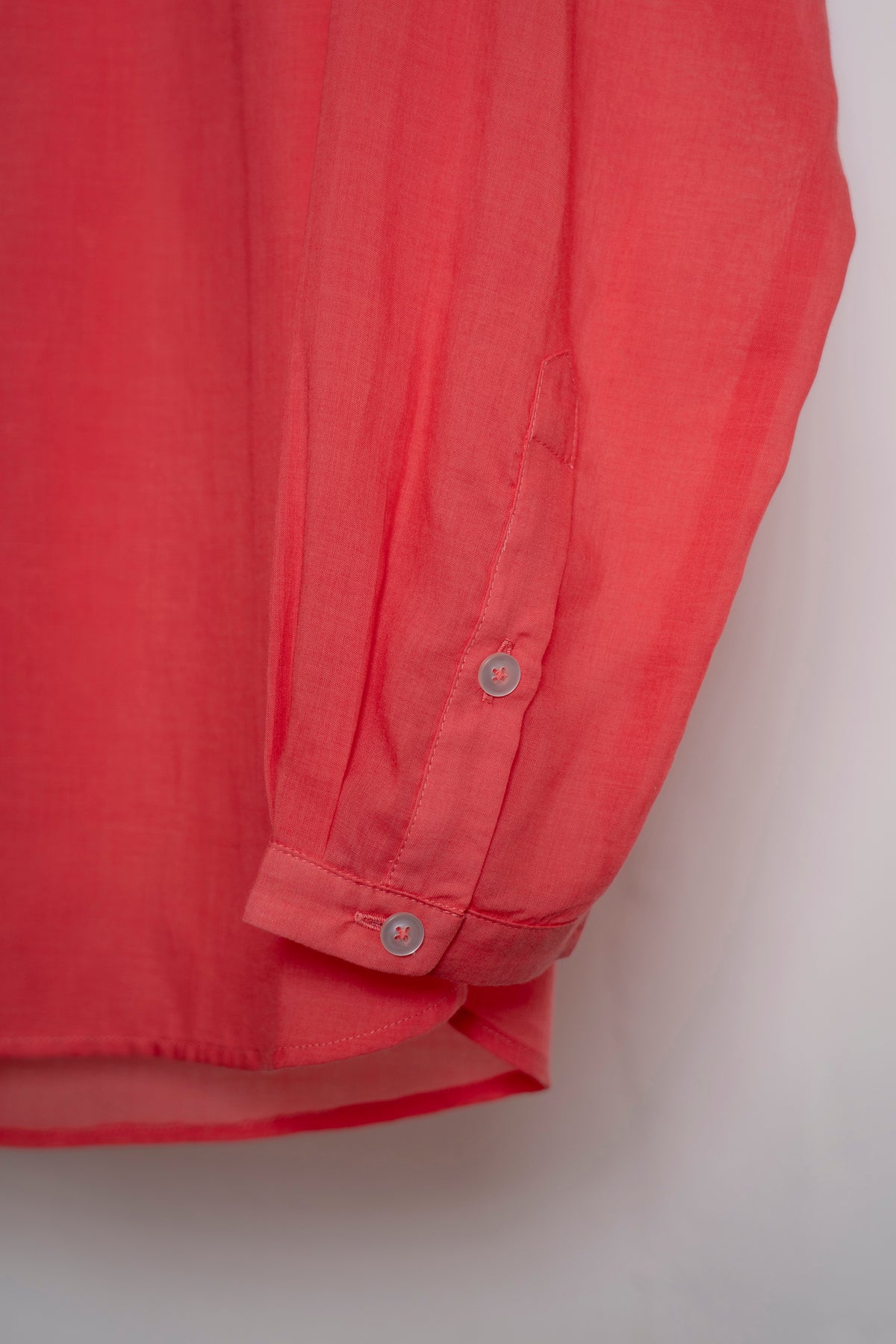 The Collarless Shirt - Coral