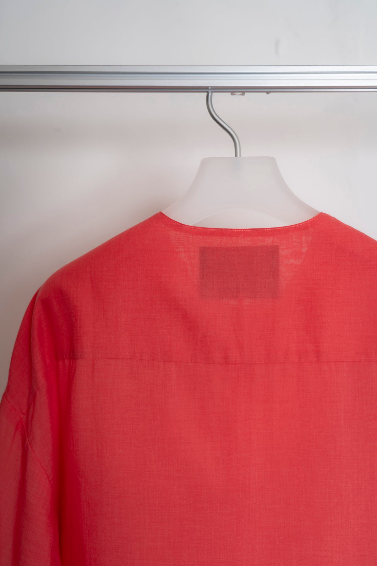 The Collarless Shirt - Coral