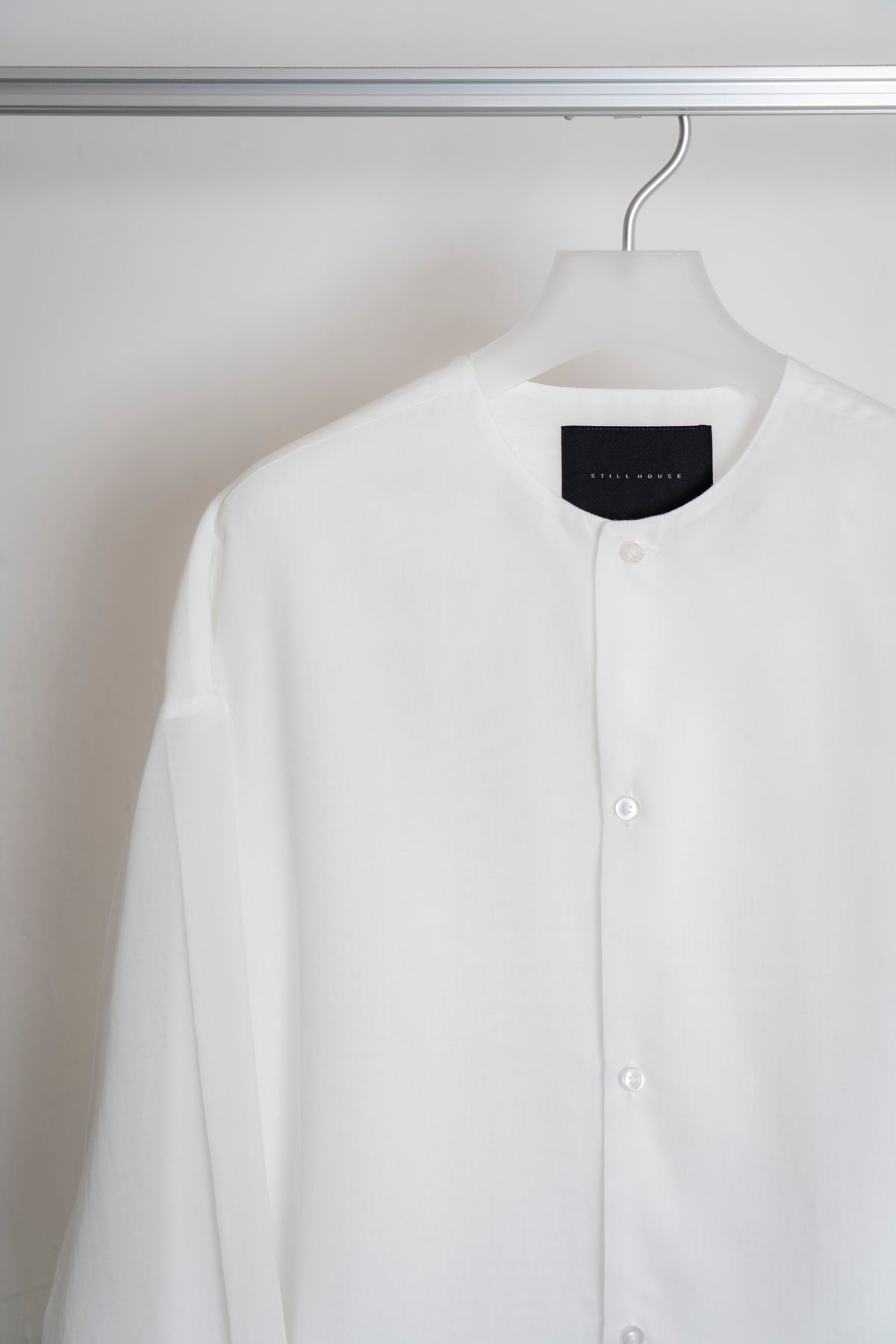 The Collarless Shirt - White