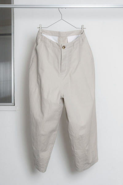 The Hem Darts Pants - Beige