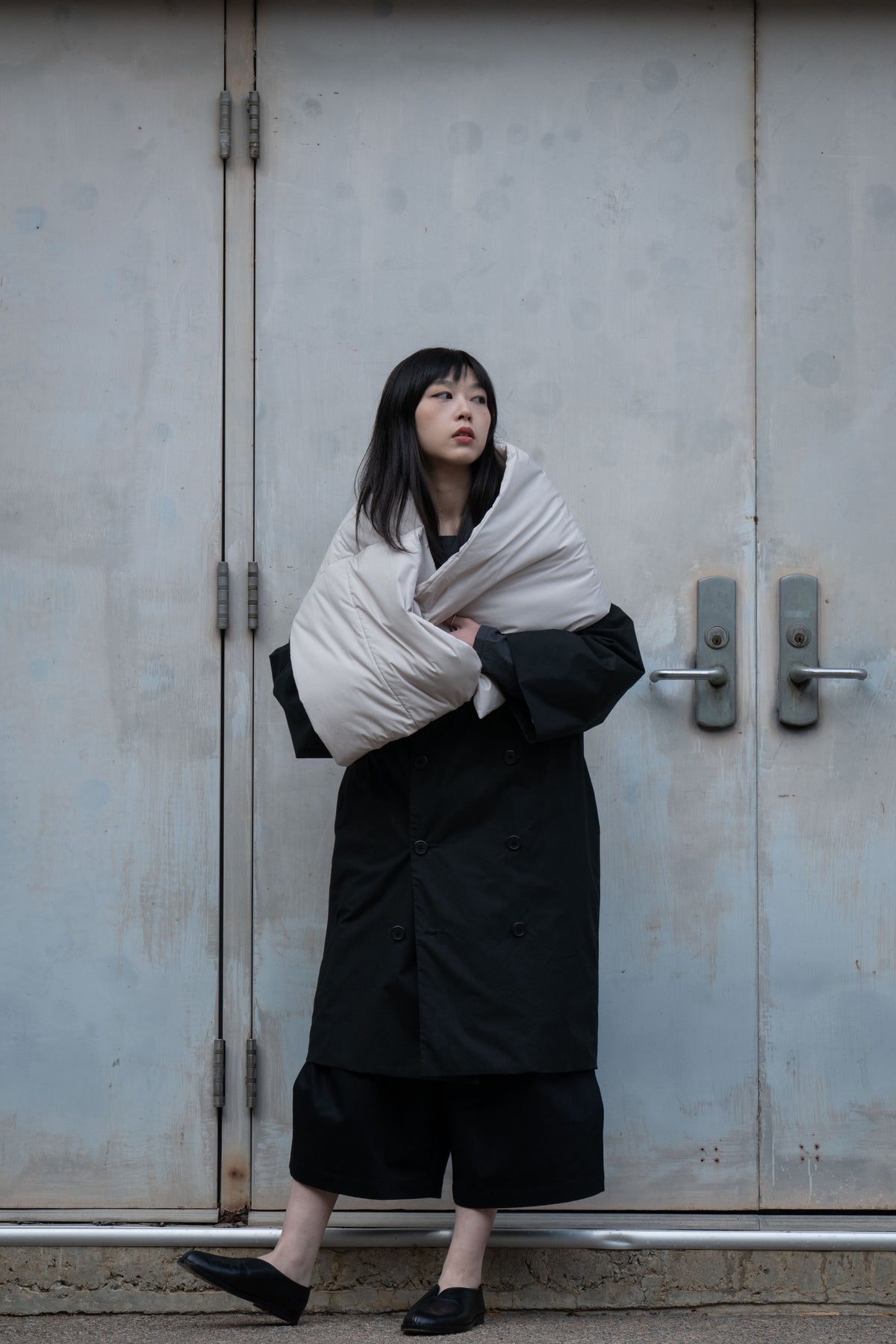 The Quilted Scarf - Beige