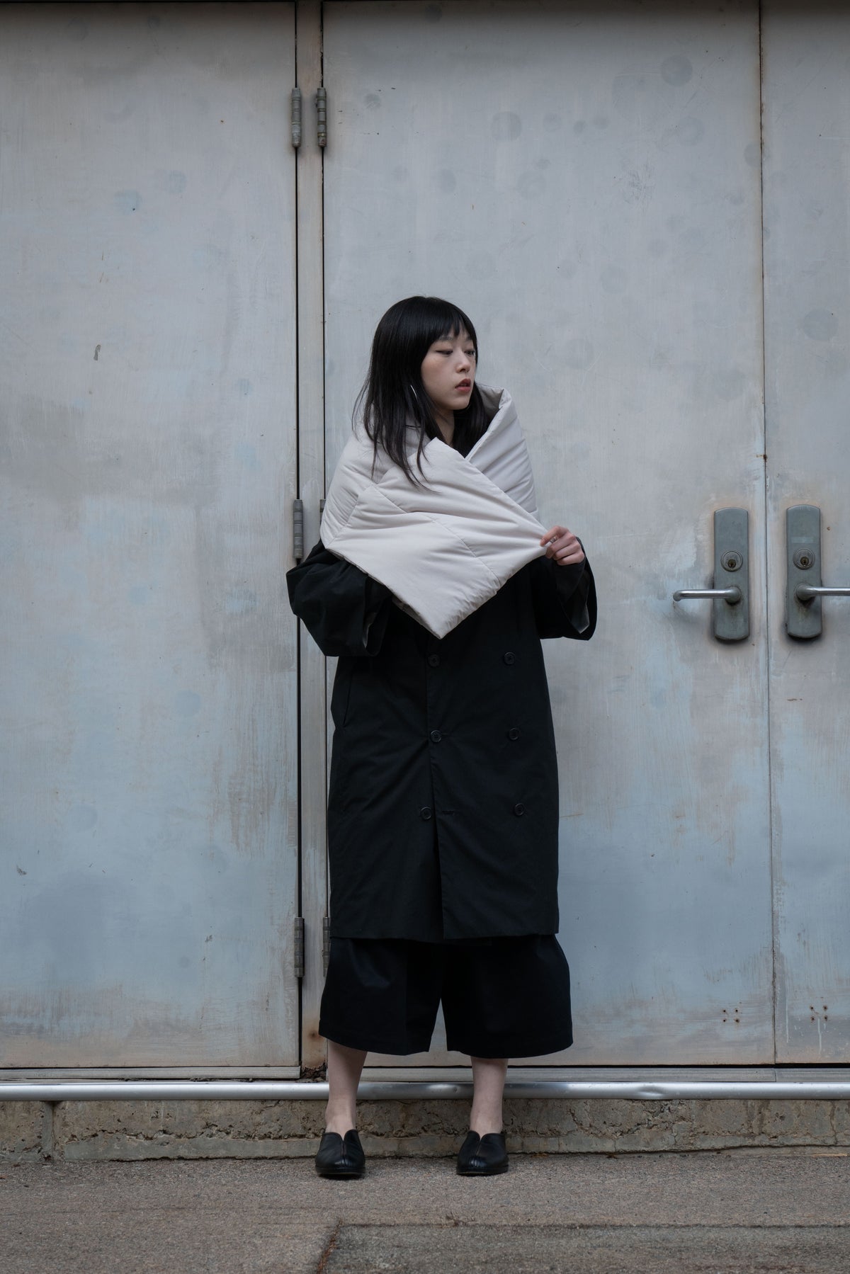 The Quilted Scarf - Beige