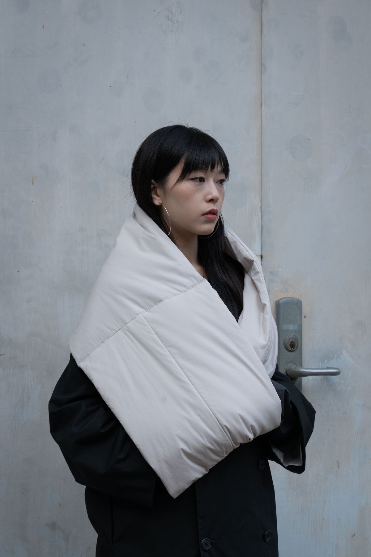 The Quilted Scarf - Beige