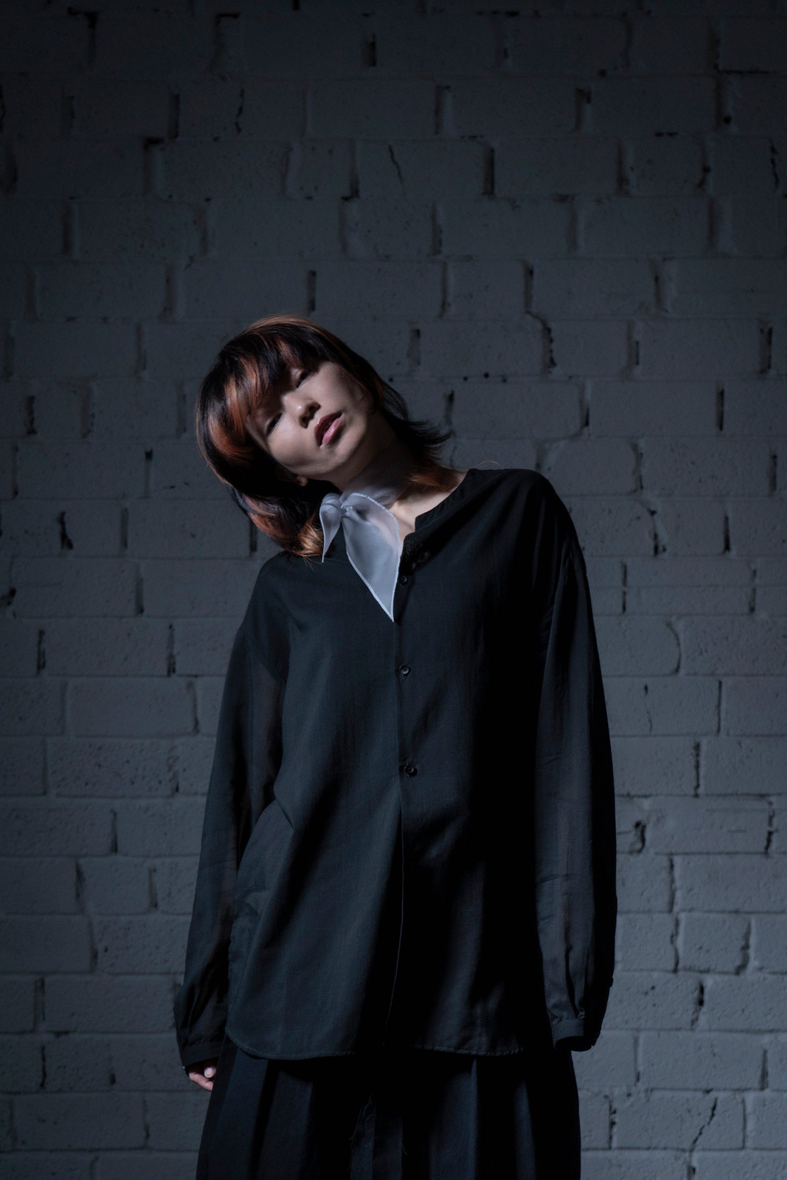 The Collarless Shirt - Black