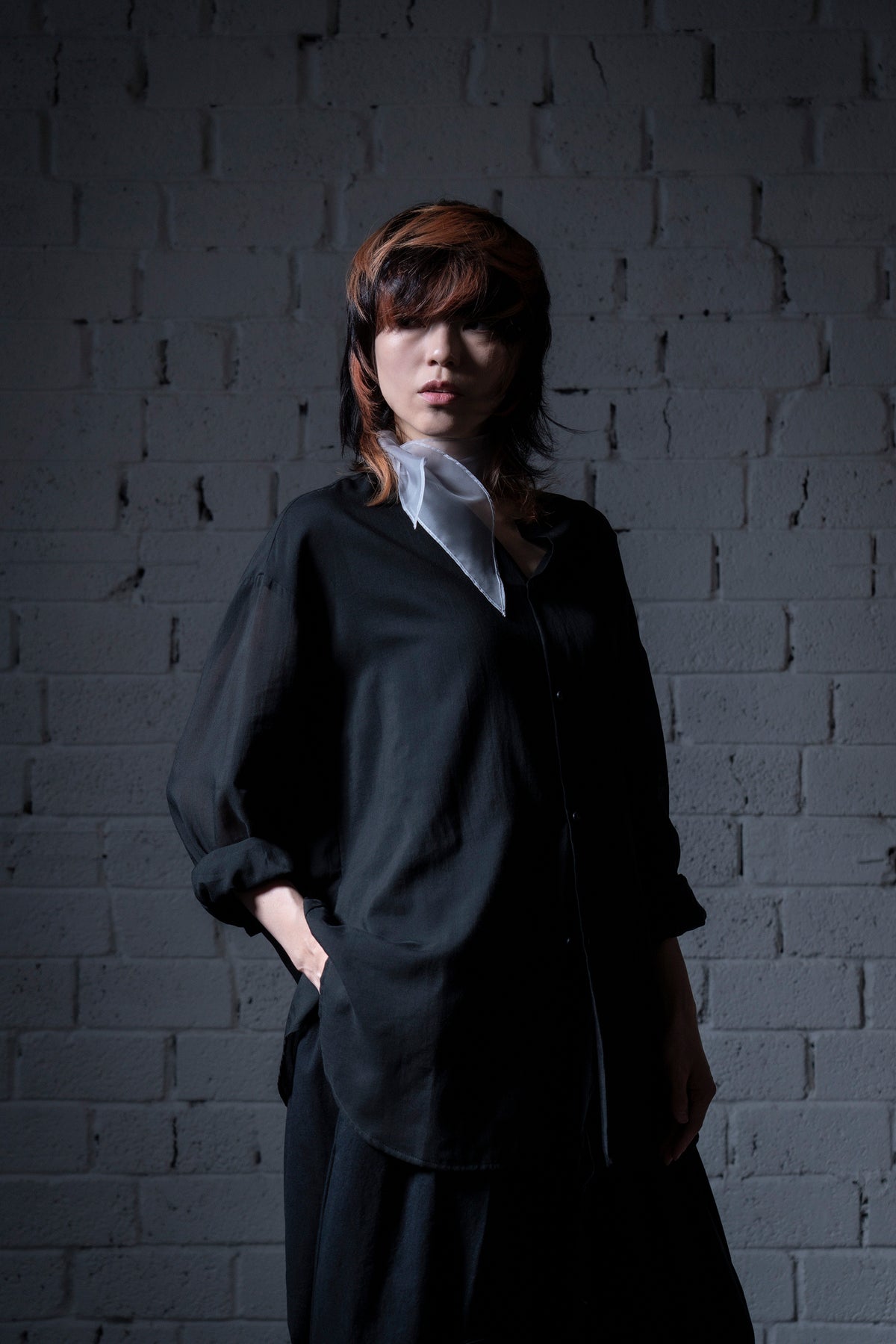 The Collarless Shirt - Black