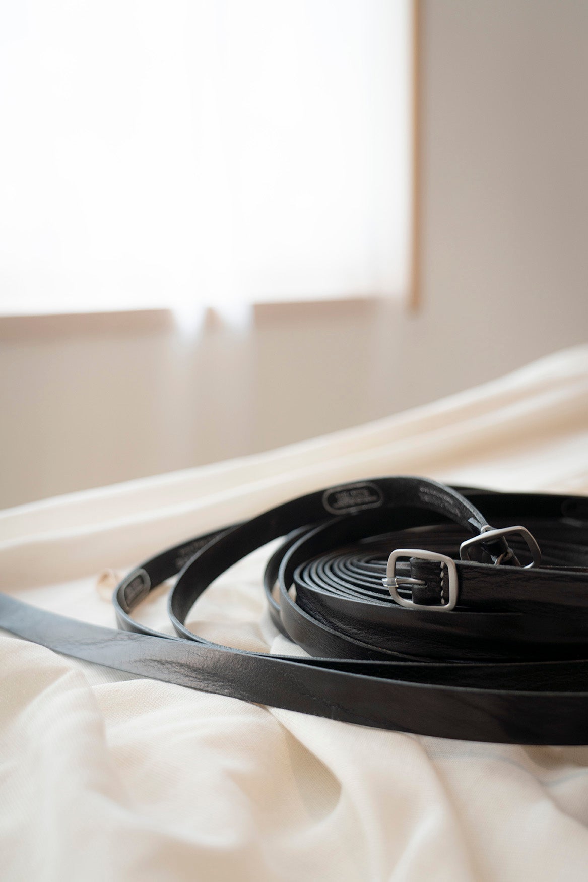 The Long Leather Belt - Black