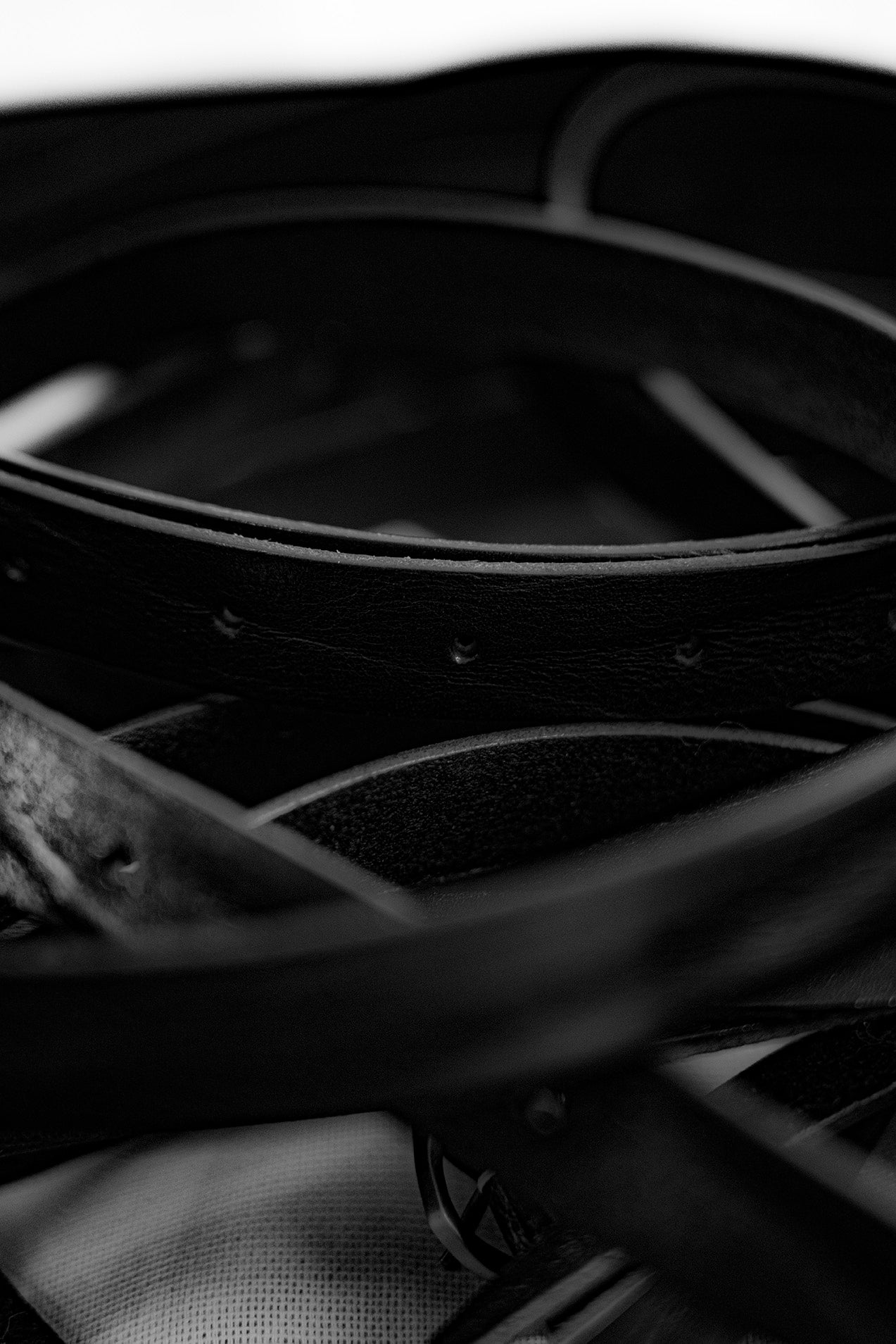 The Long Leather Belt - Black