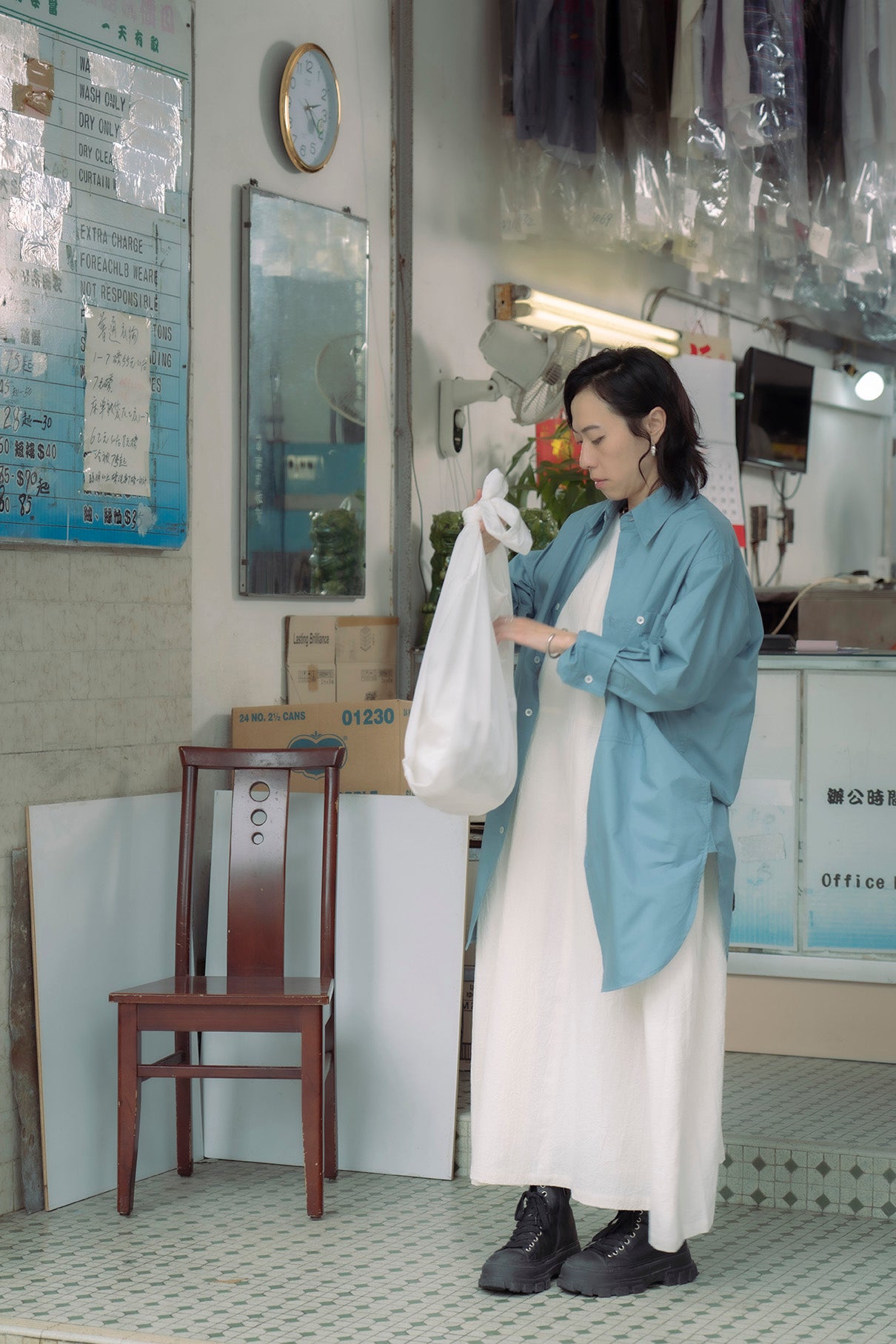 The Linen Dress - White