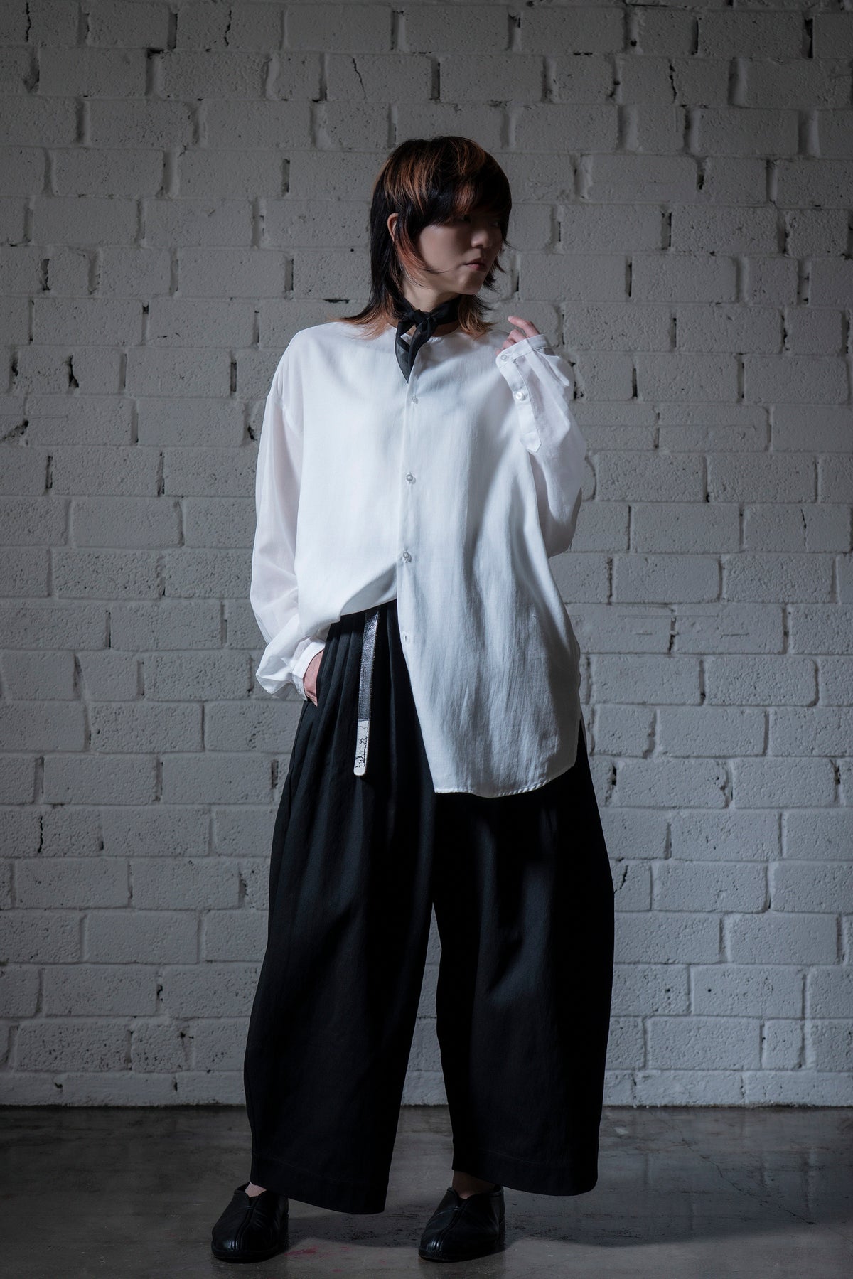 The Collarless Shirt - White