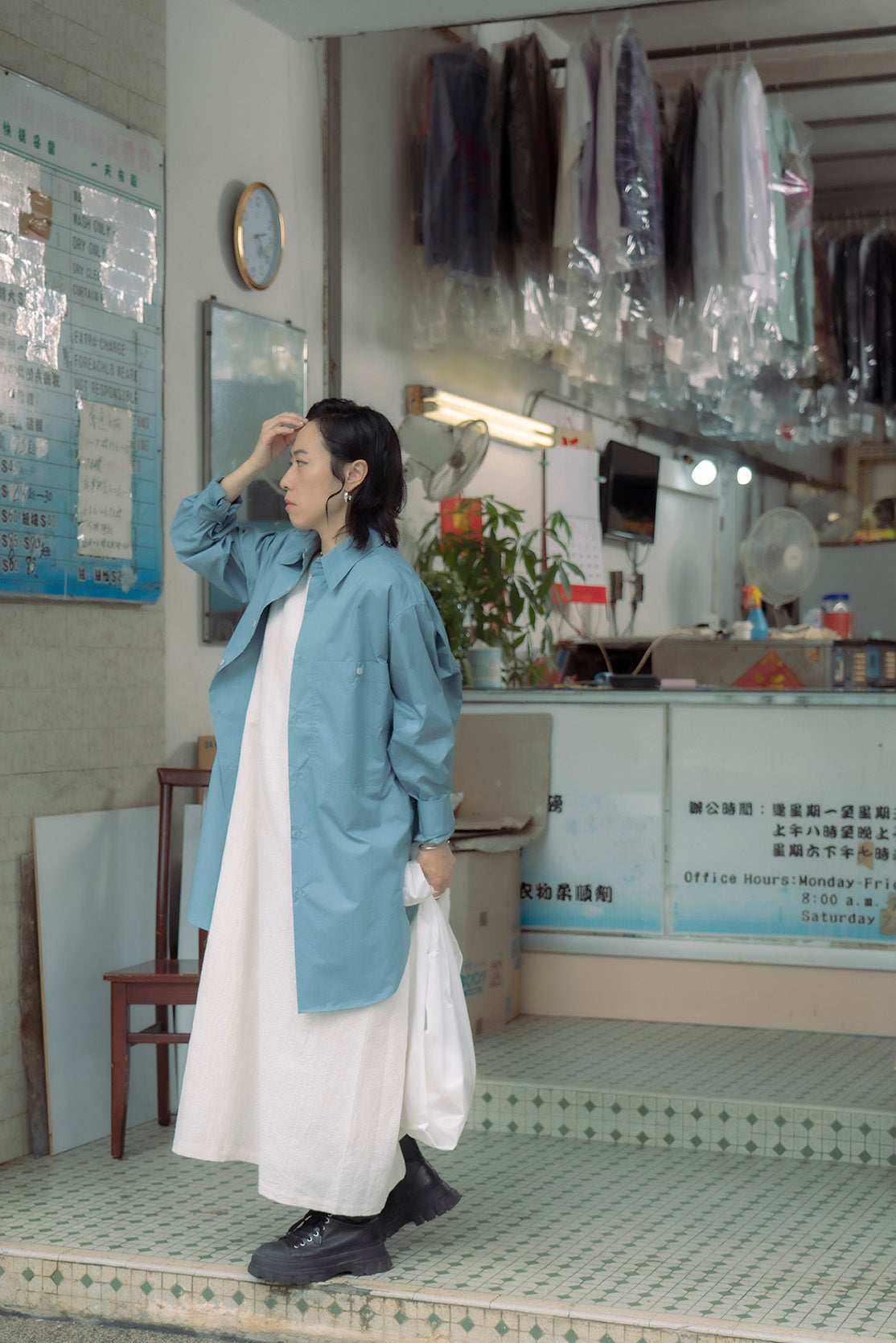 The Linen Dress - White