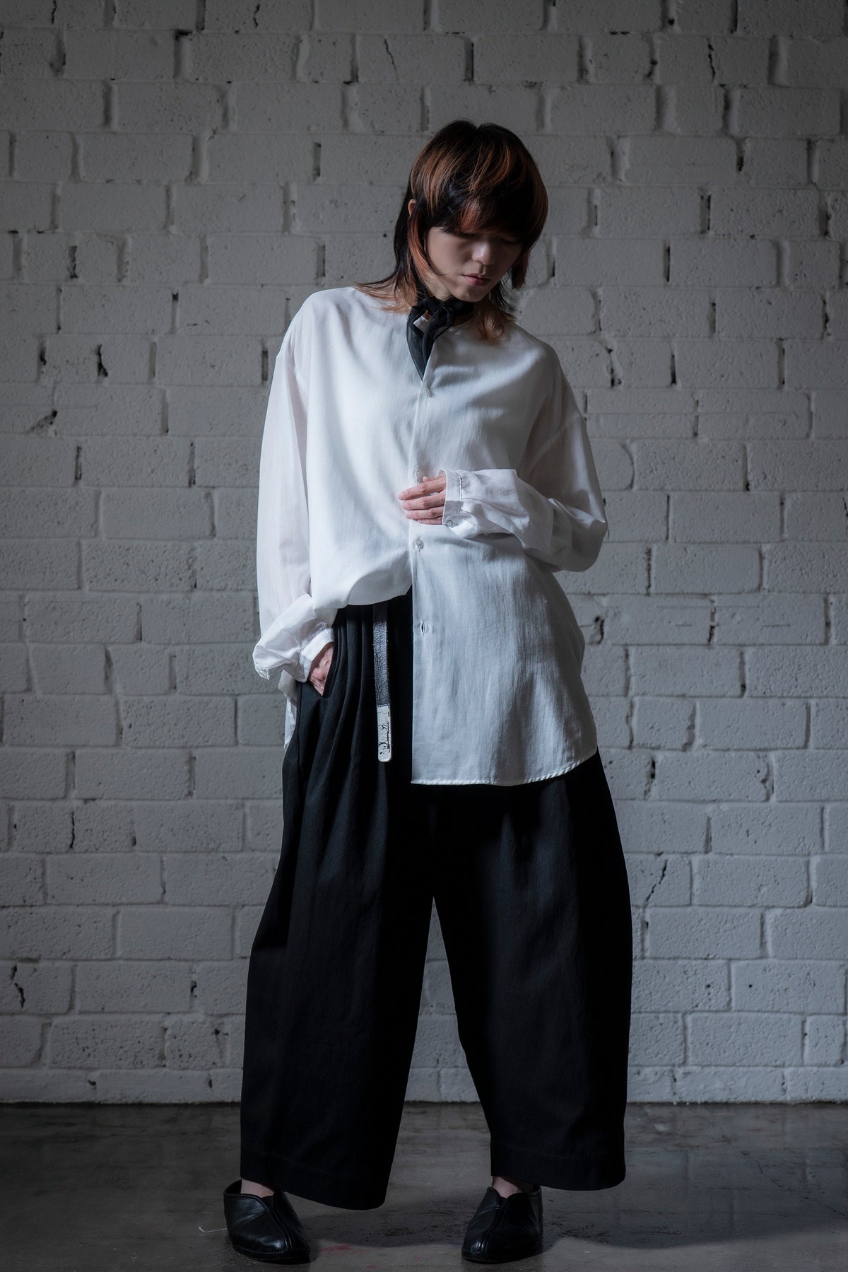 The Collarless Shirt - White