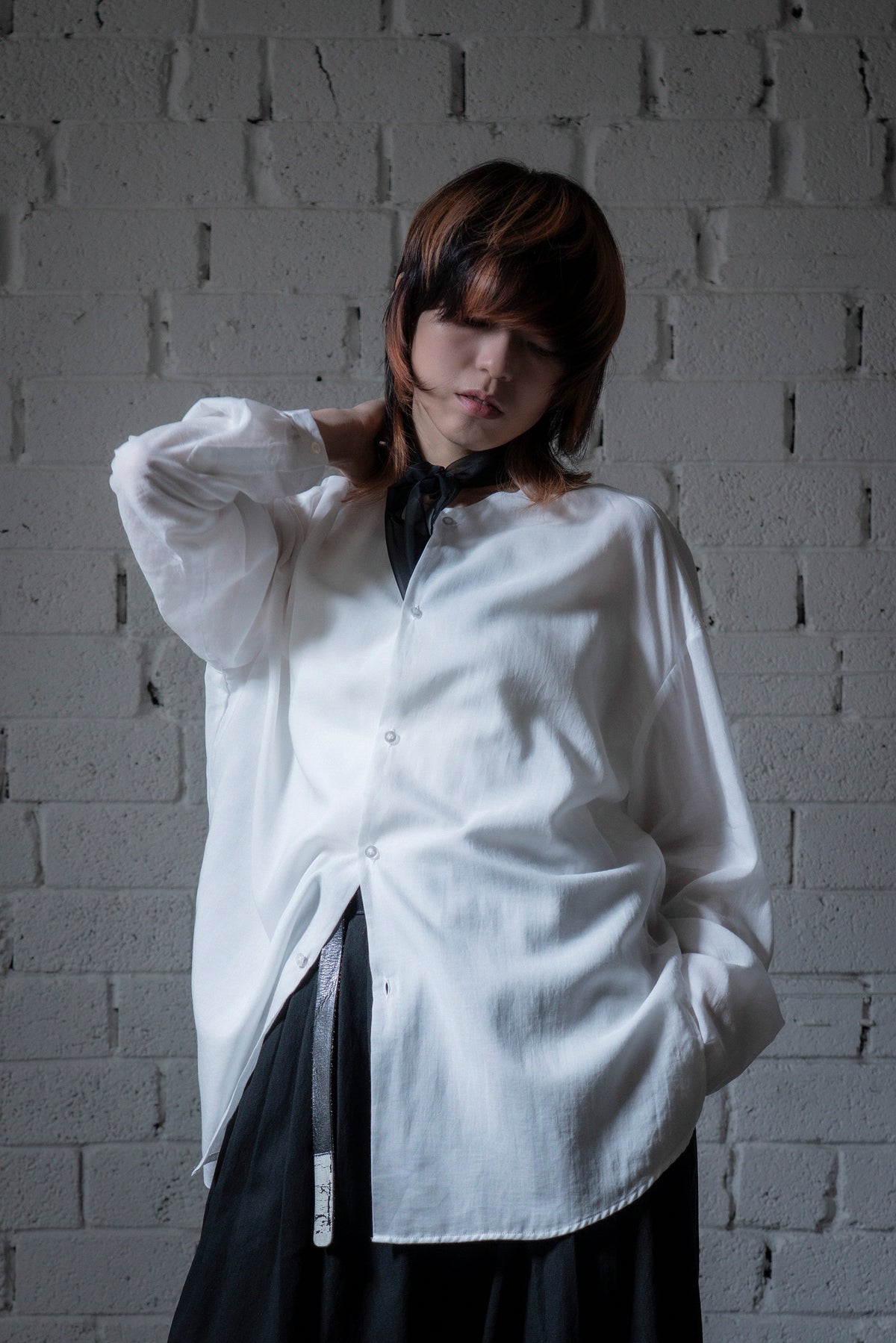 The Collarless Shirt - White