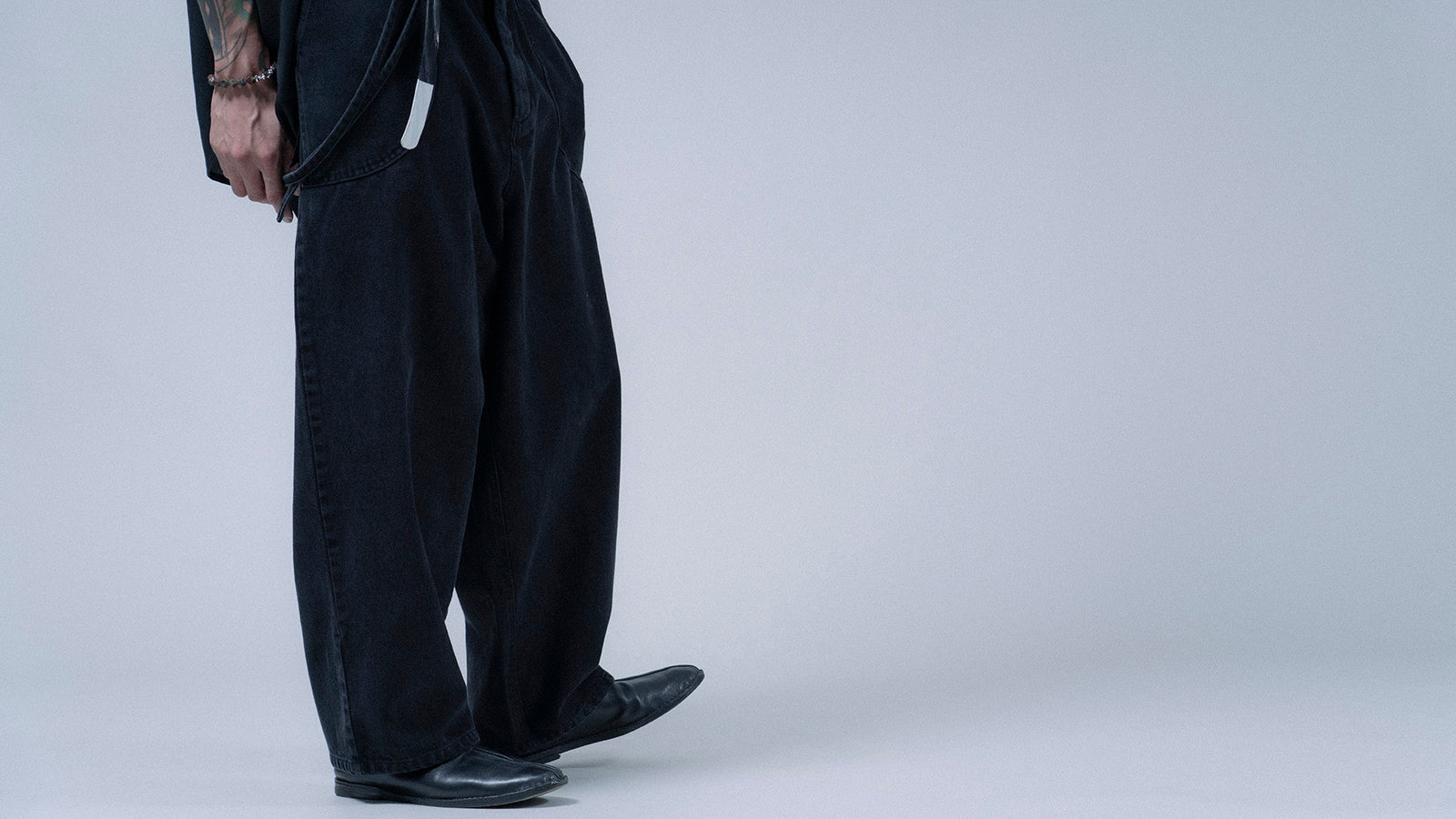 The Drawstring Denim Pants - Black